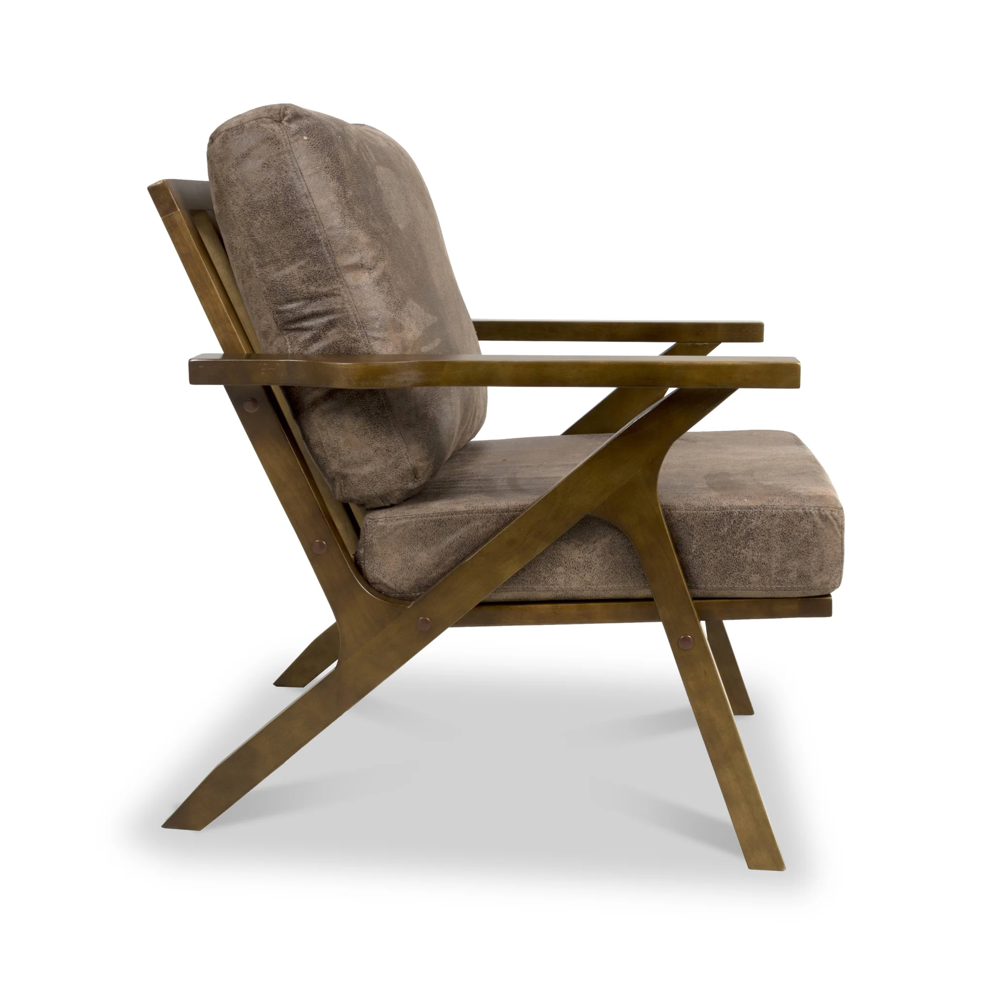 Duke Faux Suede Retro Accent Chair - Image 4