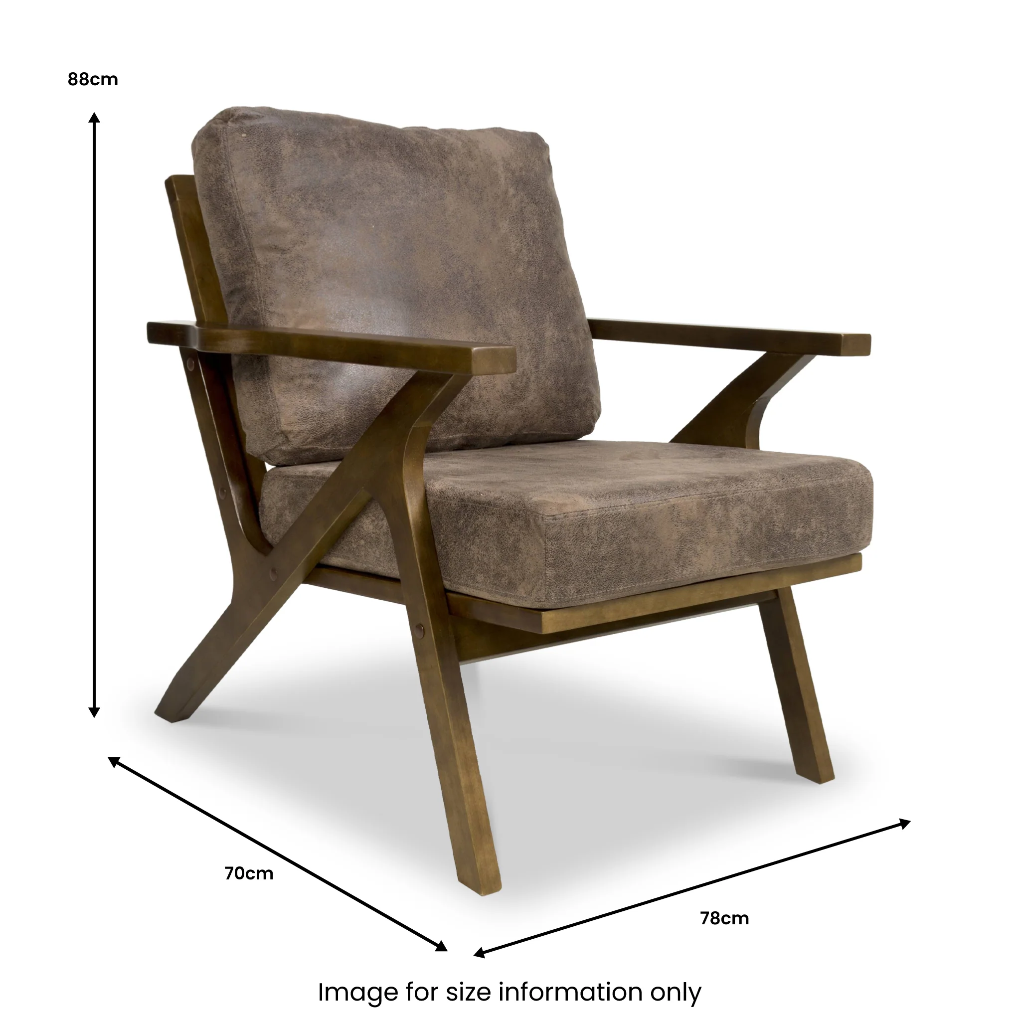 Duke Faux Suede Retro Accent Chair - Image 8