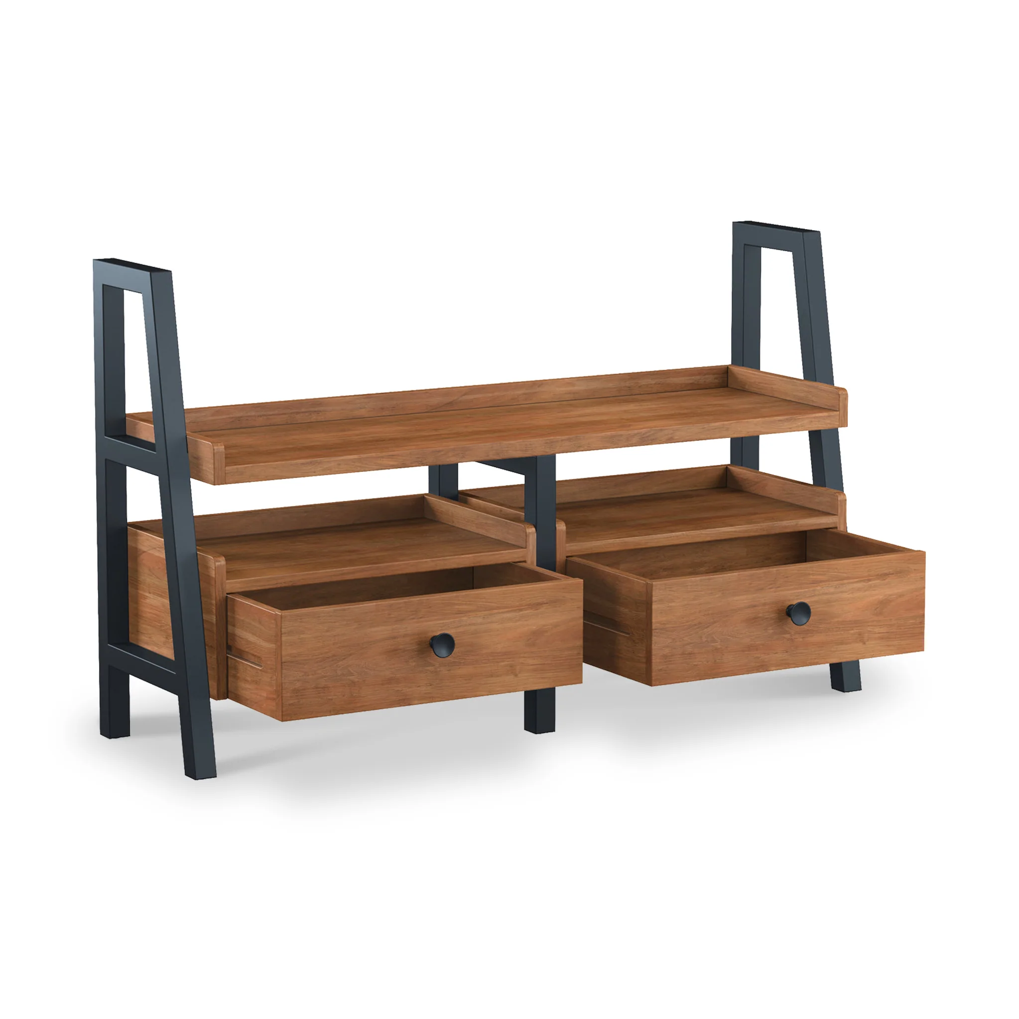Dunstan Acacia 135cm TV Unit with Drawers - Image 4