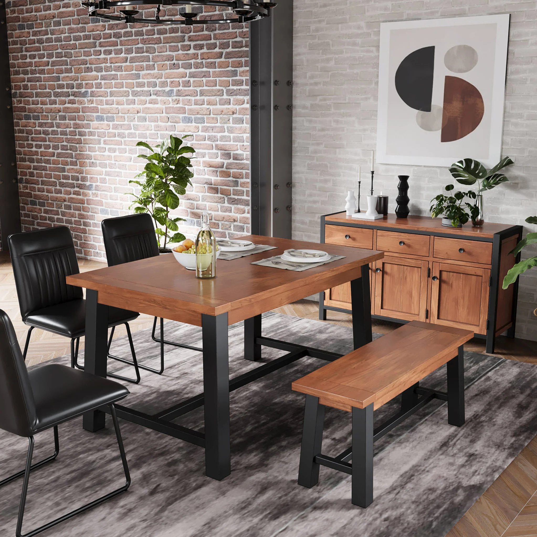 Dunstan Acacia 180cm Dining Table - Image 2