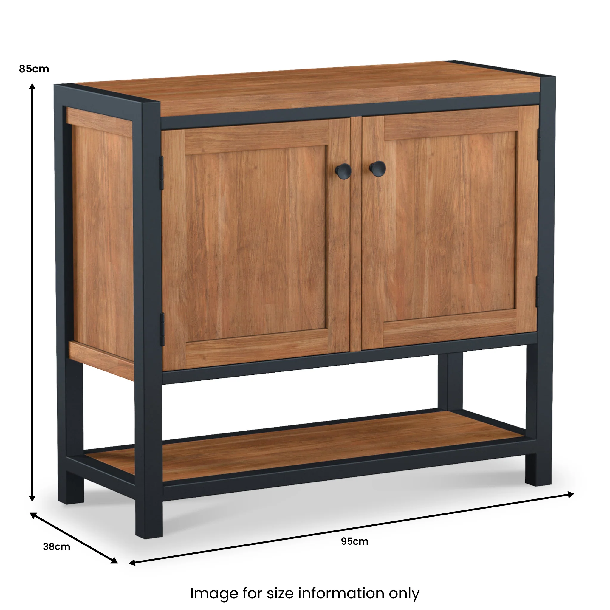 Dunstan Acacia 2 Door Cupboard - Image 7