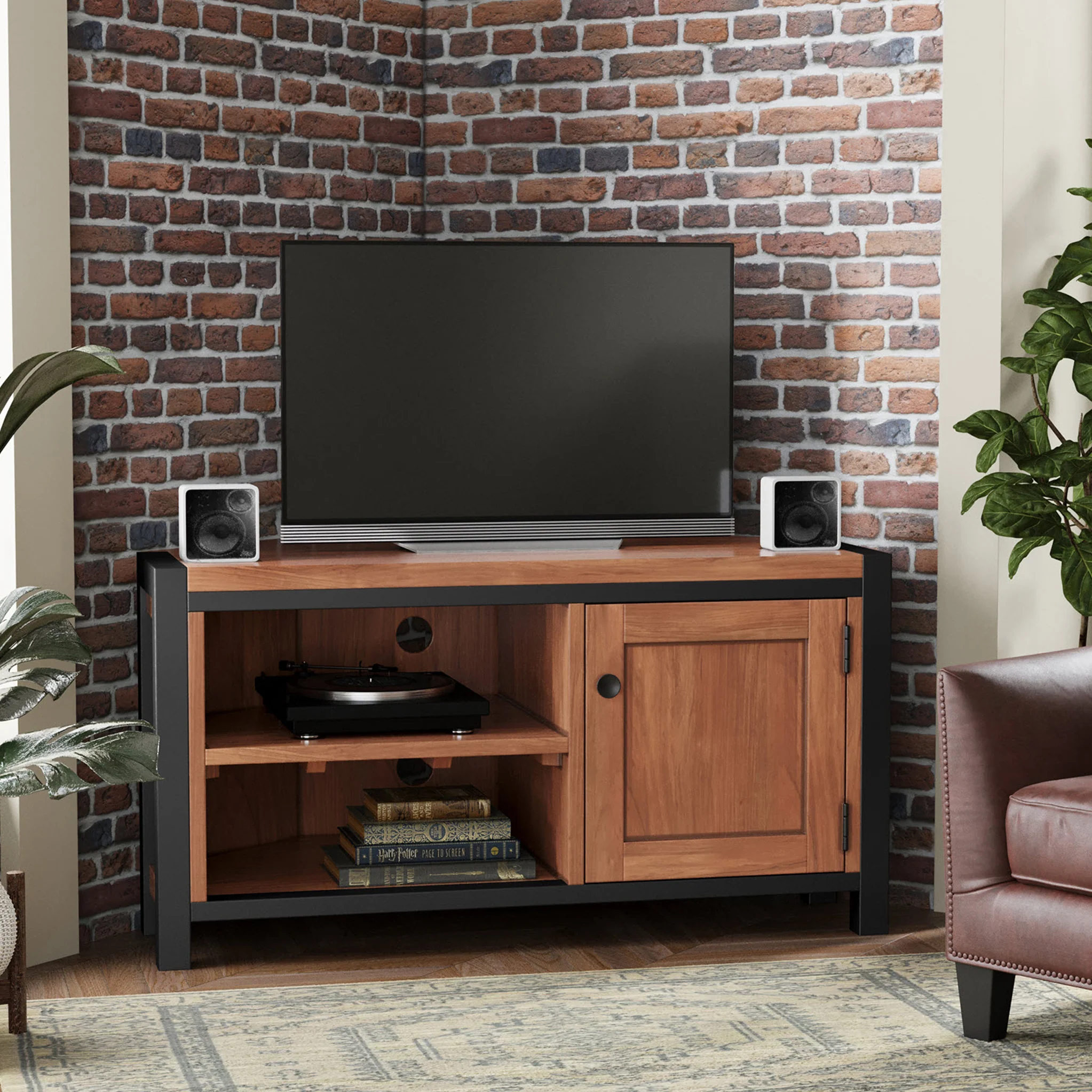 Dunstan Acacia Corner TV Unit - Image 2