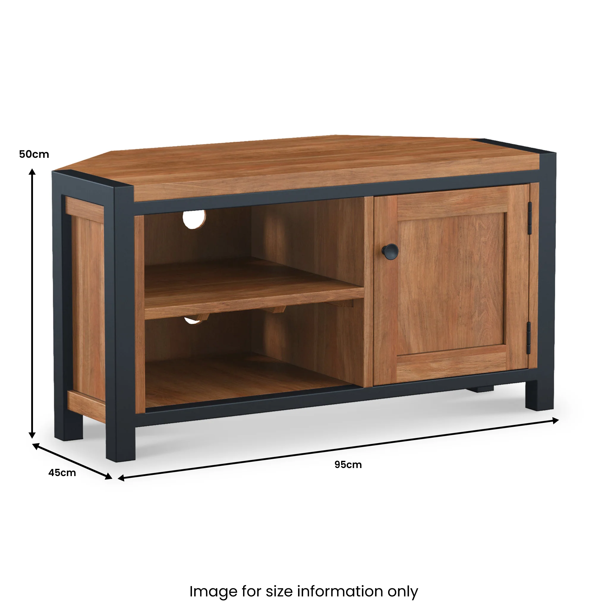 Dunstan Acacia Corner TV Unit - Image 7