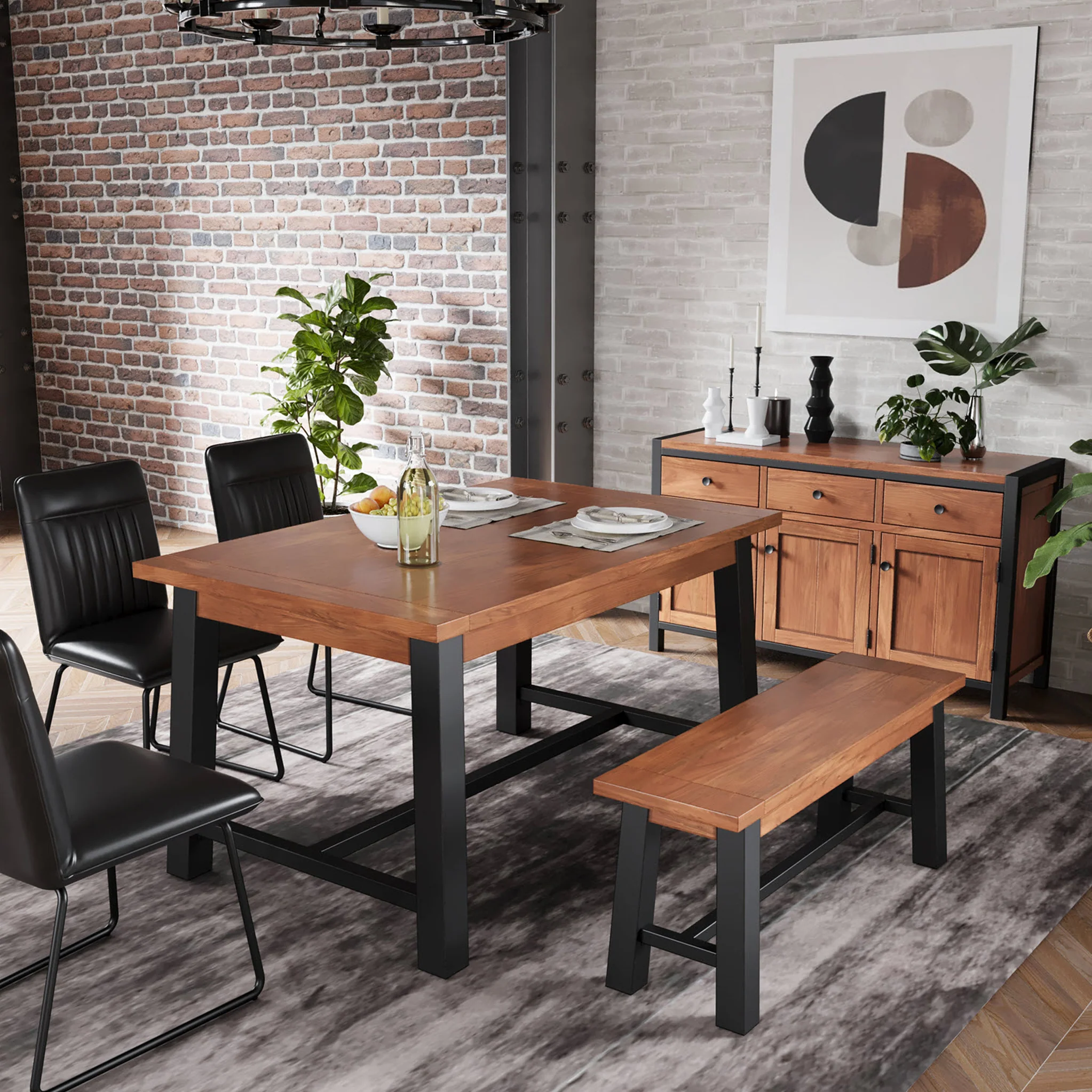 Dunstan Acacia Dining Bench - Image 2