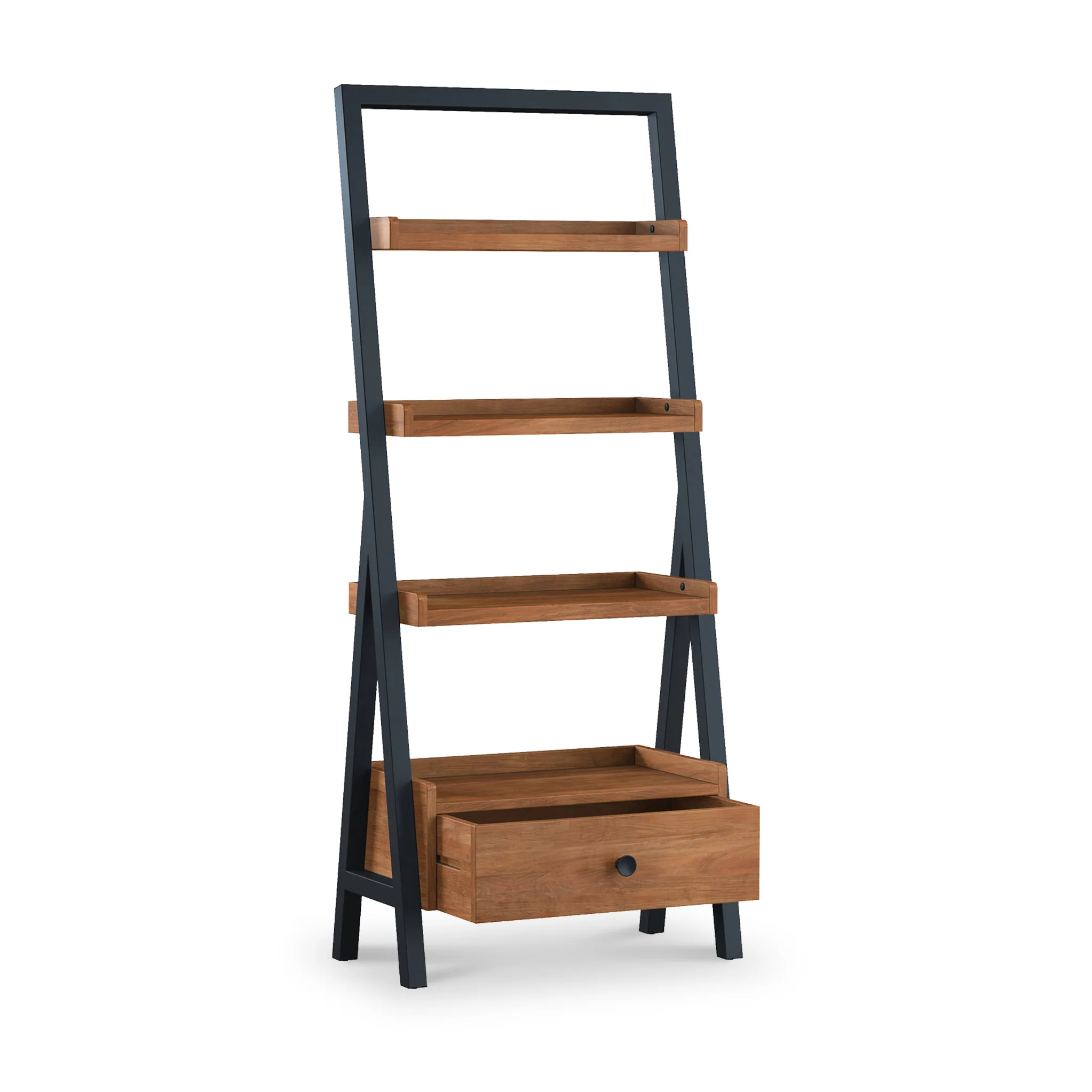 Dunstan Acacia Ladder Display Bookcase - Image 4