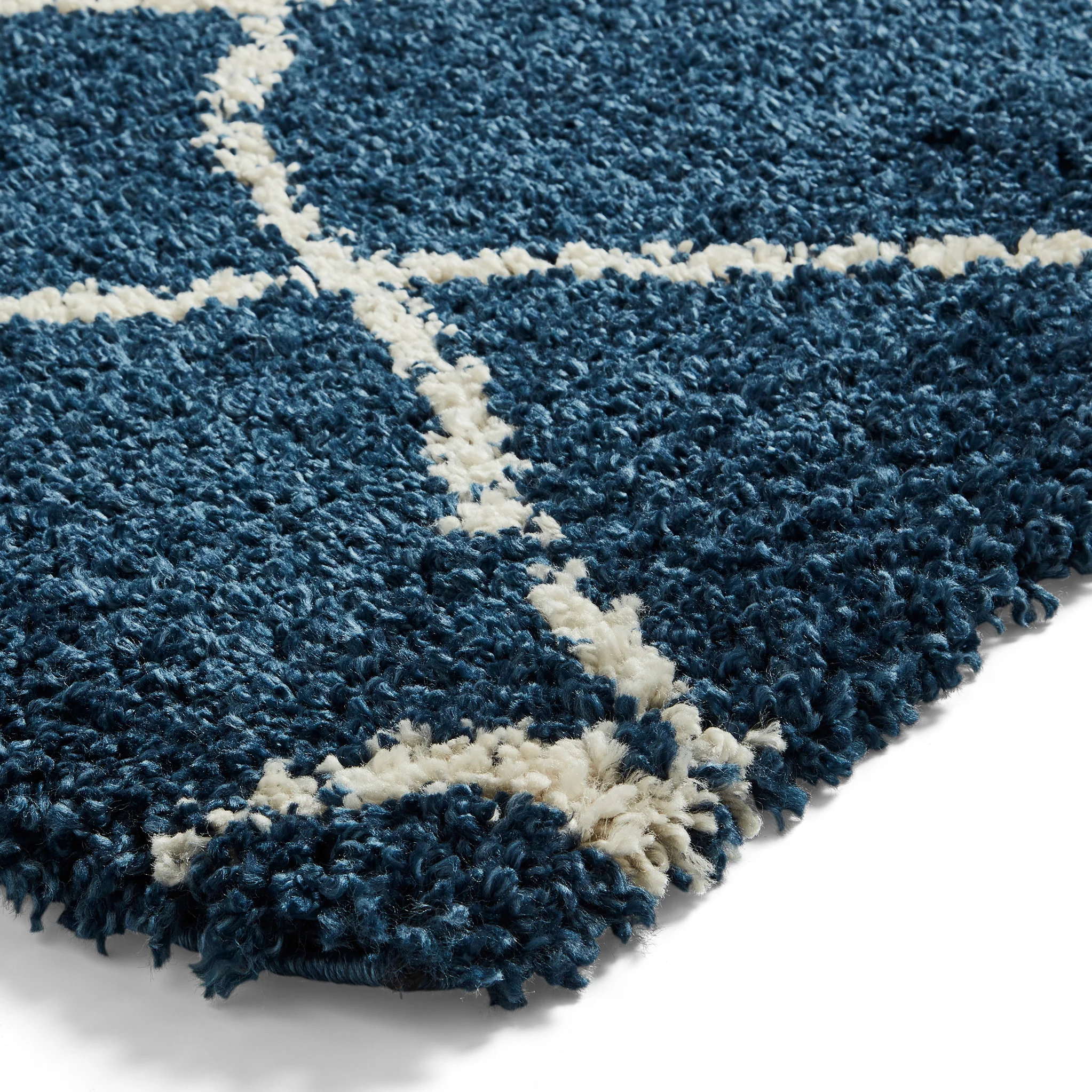 Durham Berber Diamond Shaggy Rug - Image 26