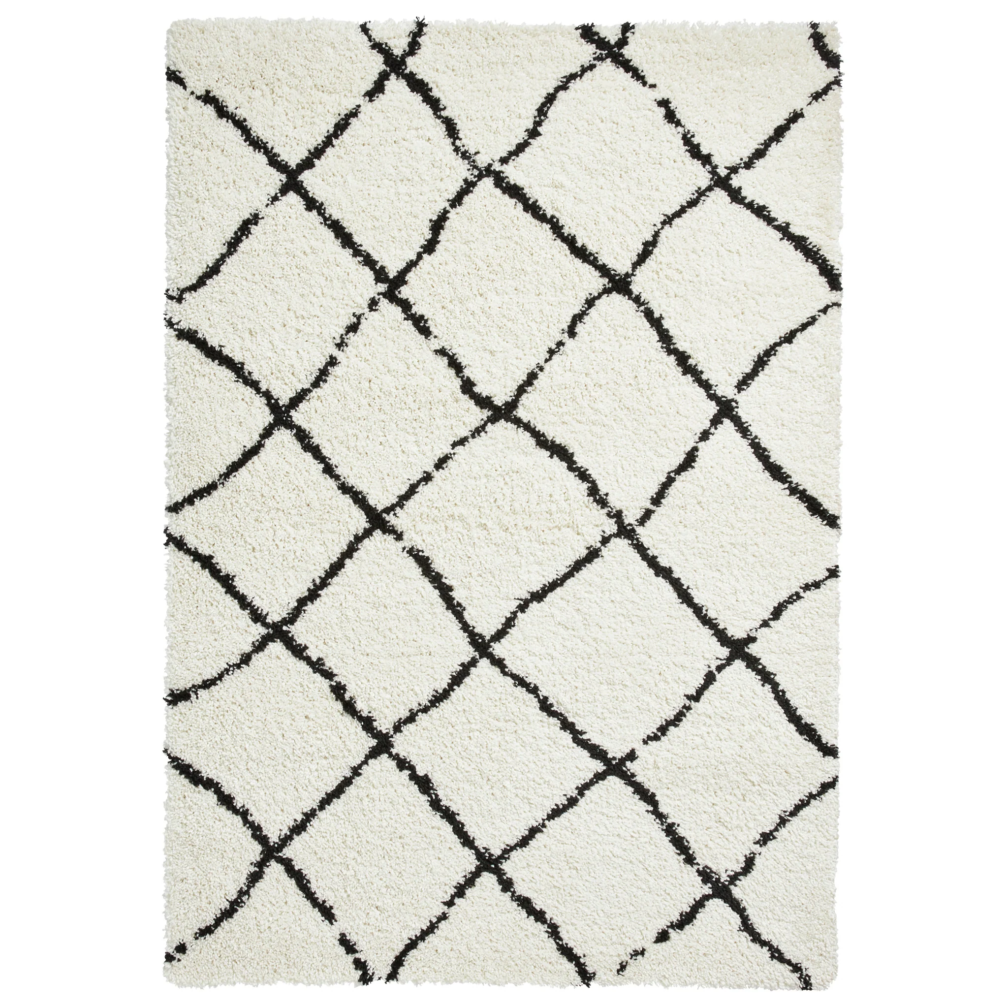 Durham Berber Diamond Shaggy Rug - Image 36