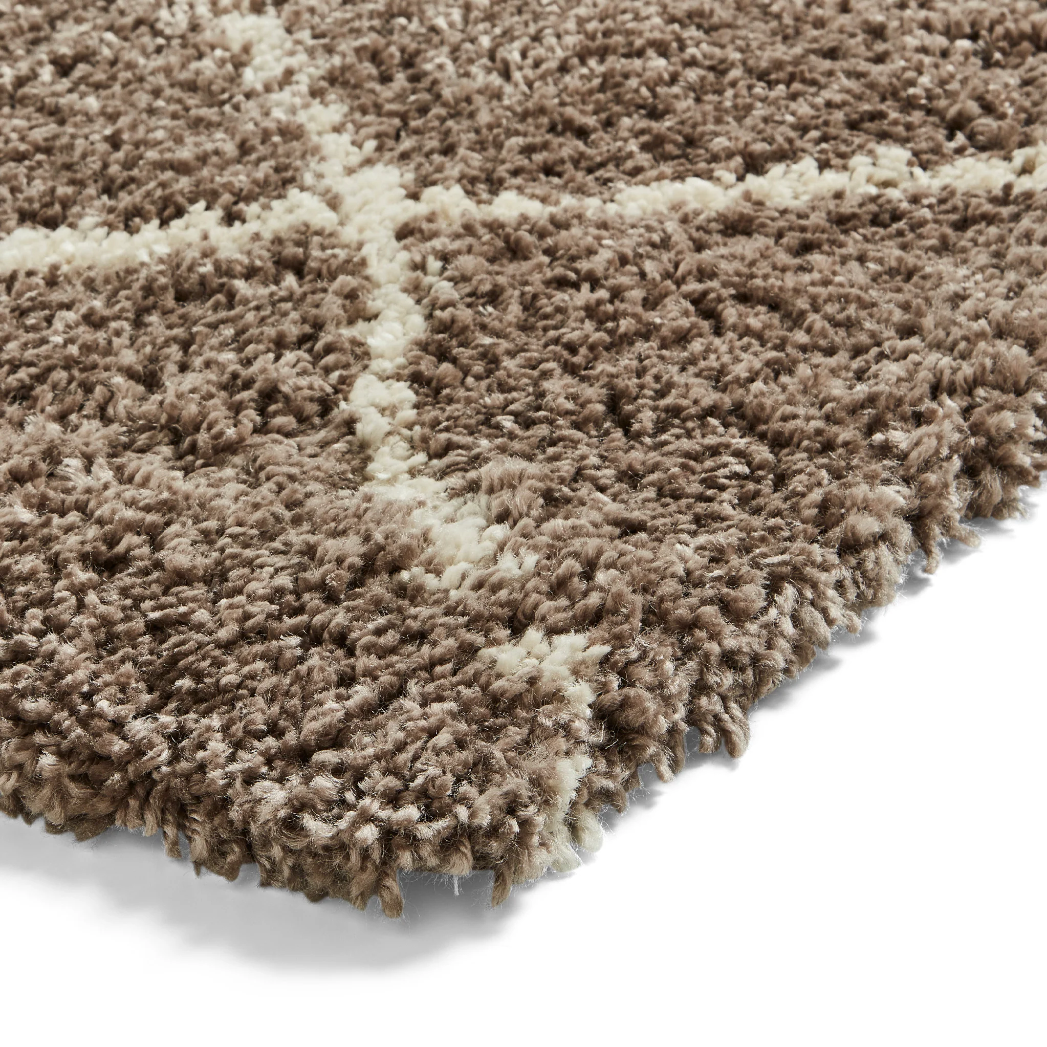 Durham Berber Diamond Shaggy Rug - Image 4