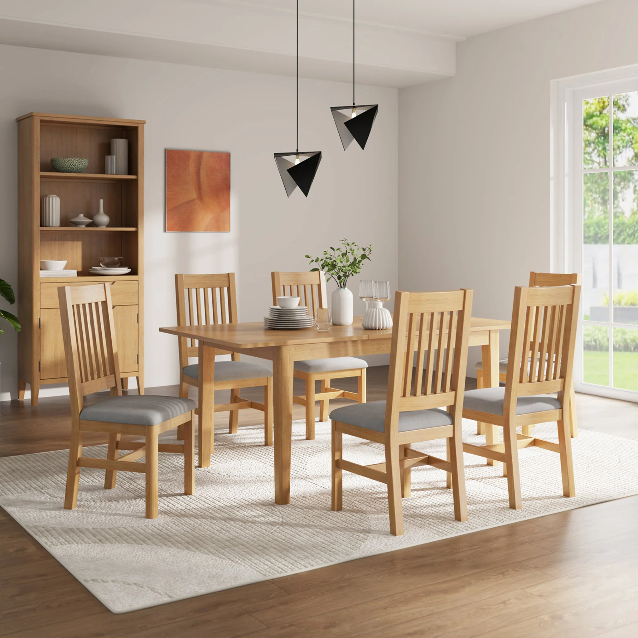 Durham Oak 140-180cm Extending Dining Table - Image 2