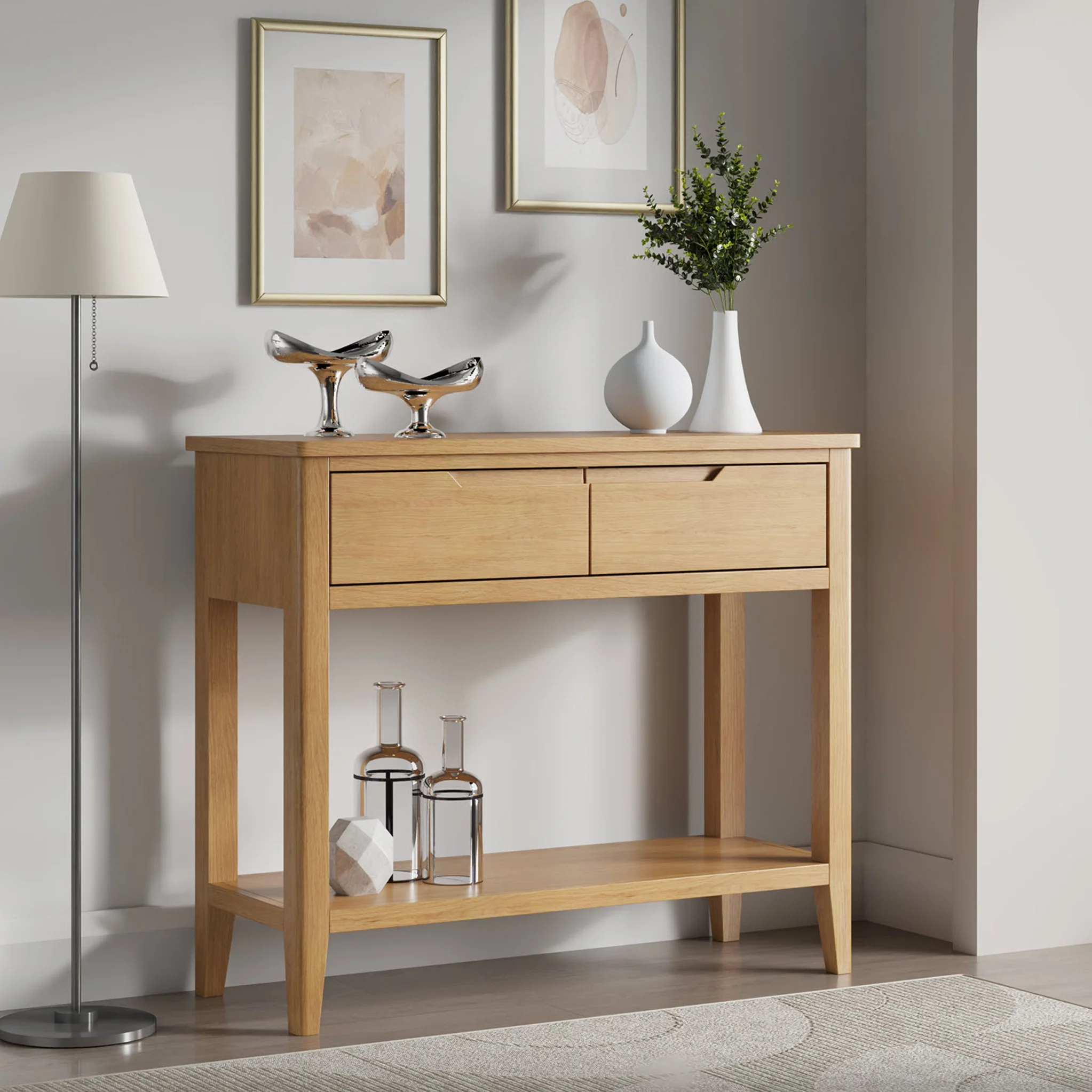 Durham Oak Console Table - Image 2