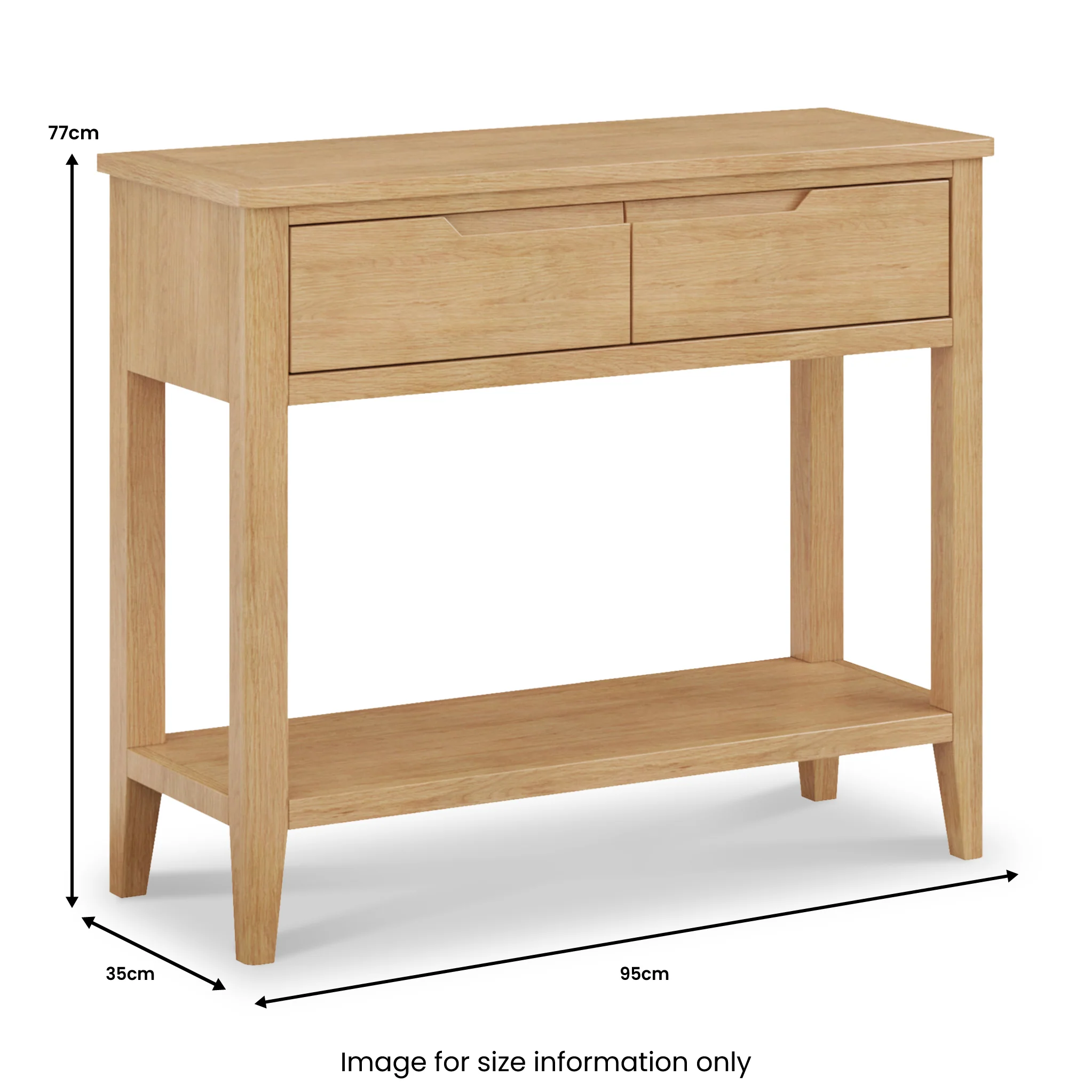 Durham Oak Console Table - Image 5