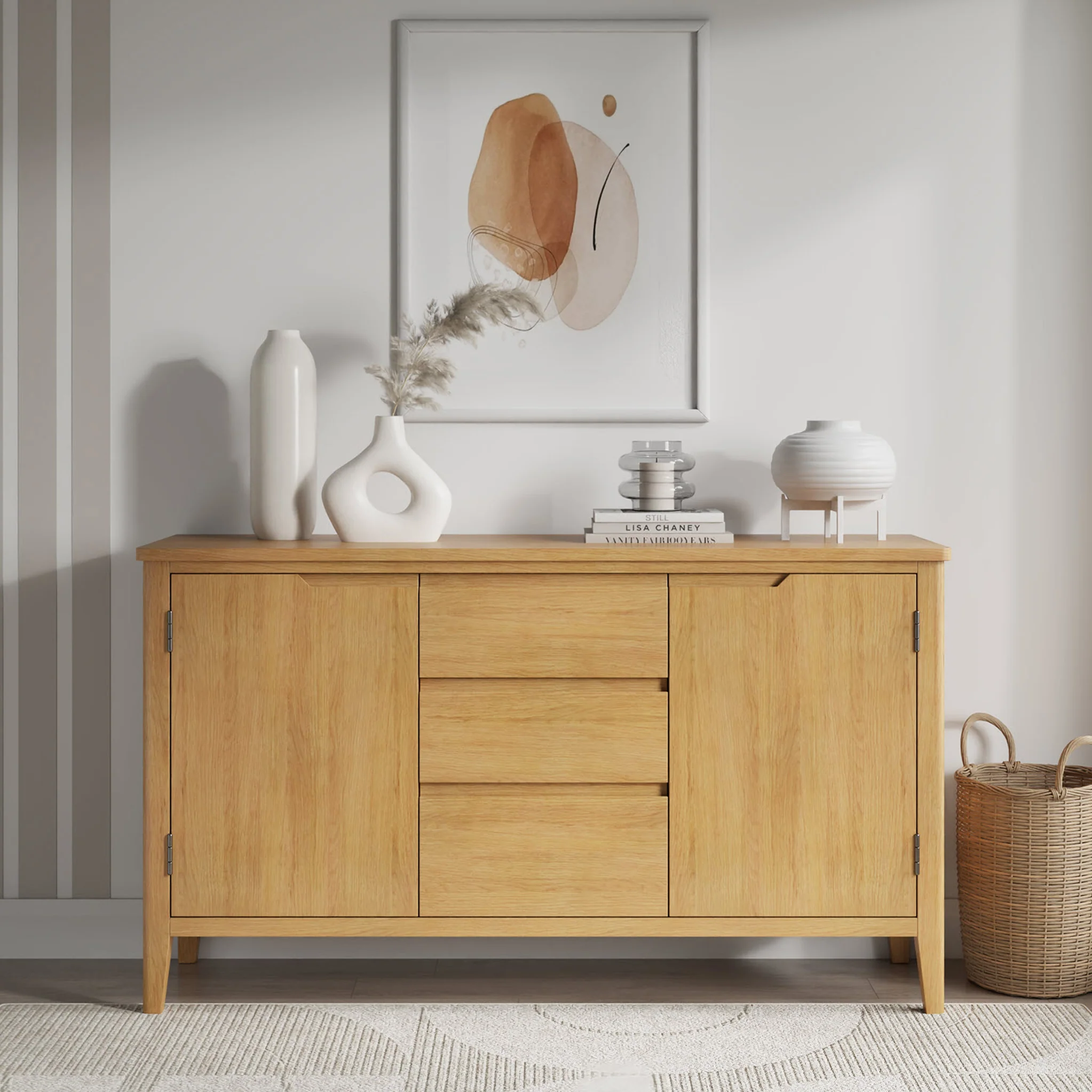Durham Oak Large Sideboard - Image 2