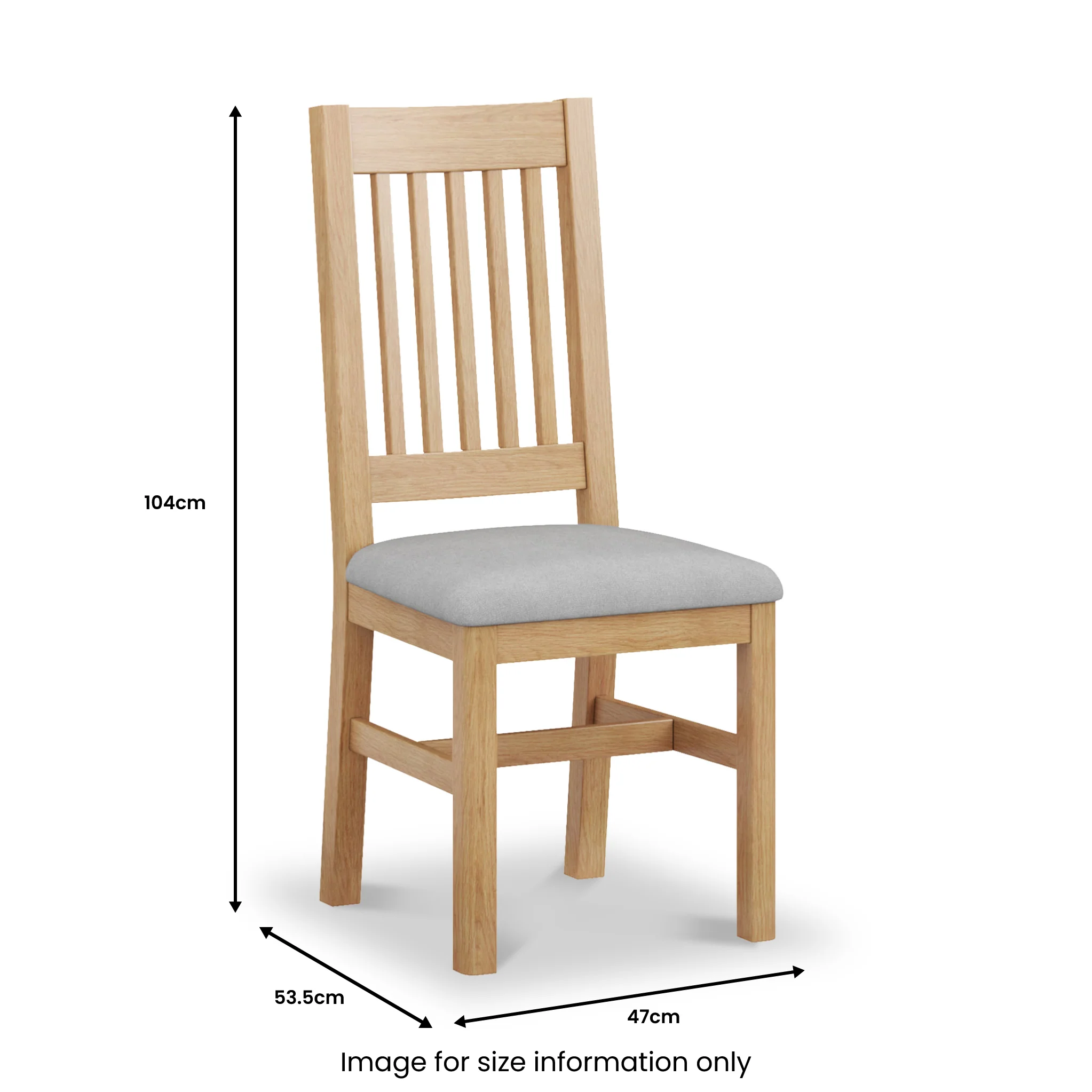 Durham Oak Upholstered Dining Chair - Image 6