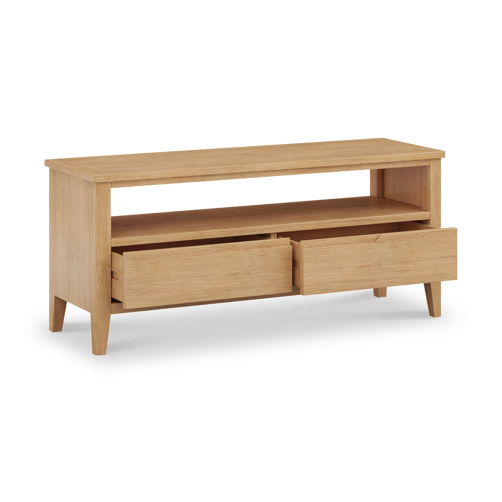 Durham Oak Wide 115cm TV Unit - Image 4