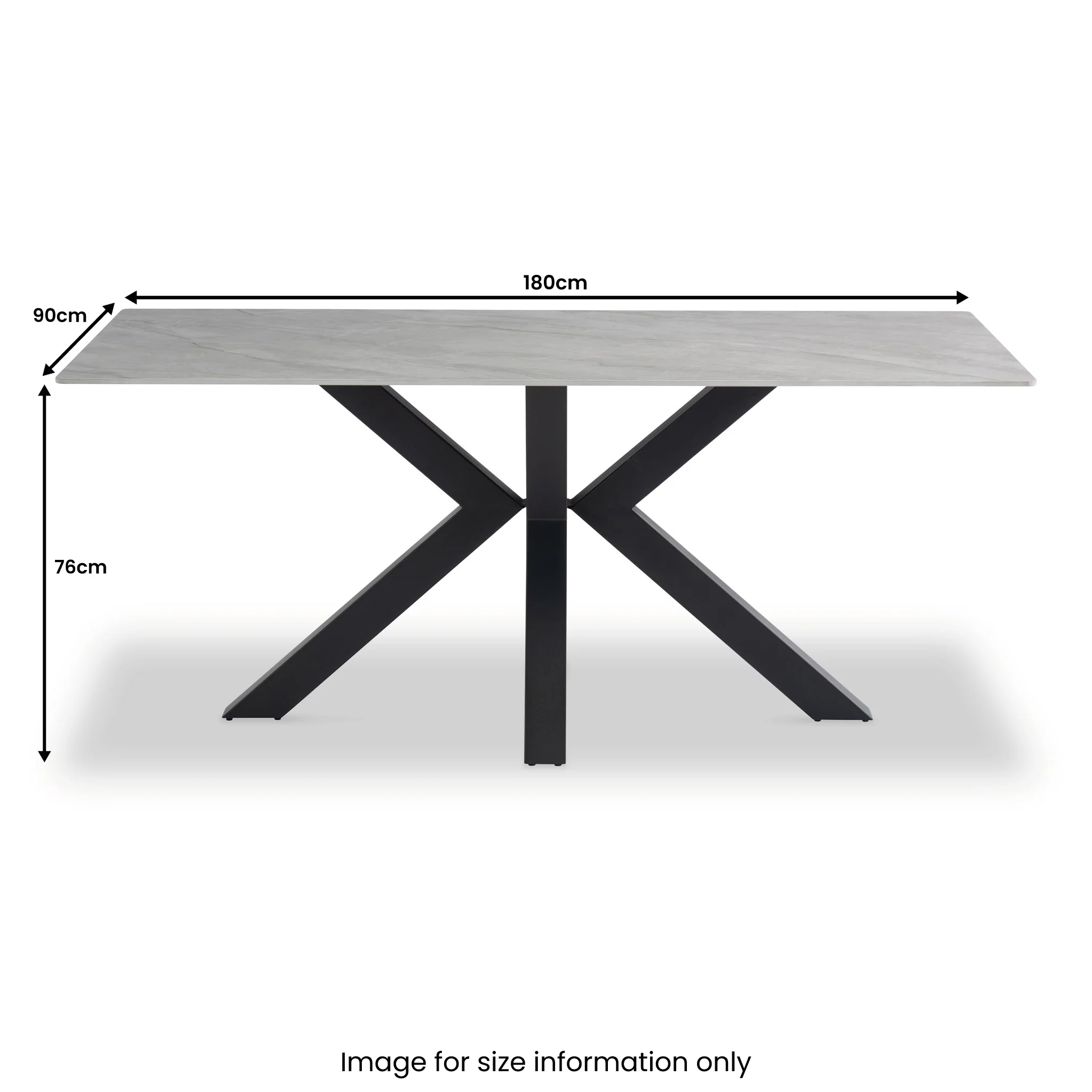 Earlsdon Grey Sintered Stone 180cm Dining Table - Image 4
