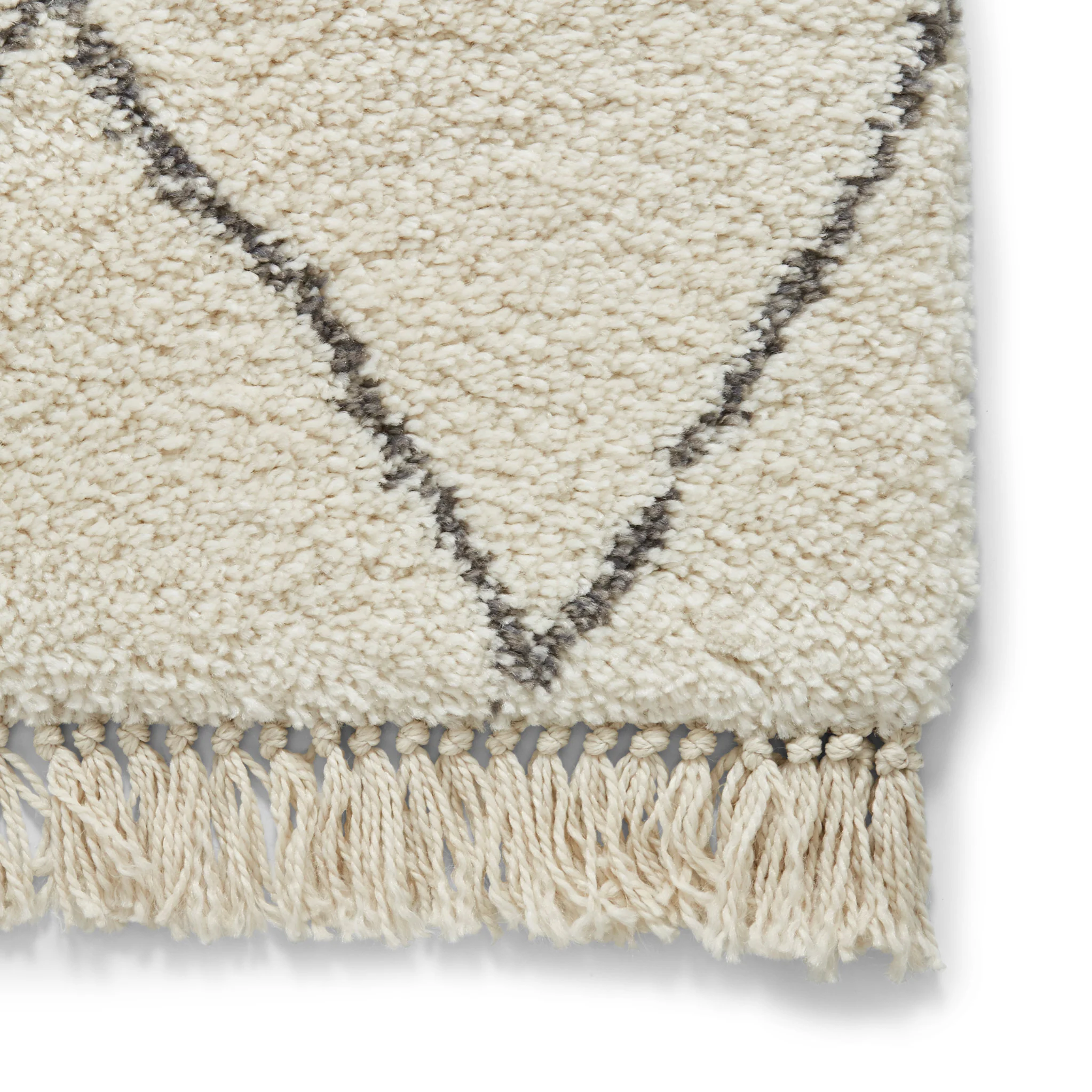 Edie Boho Diamond Shaggy Rug - Image 16