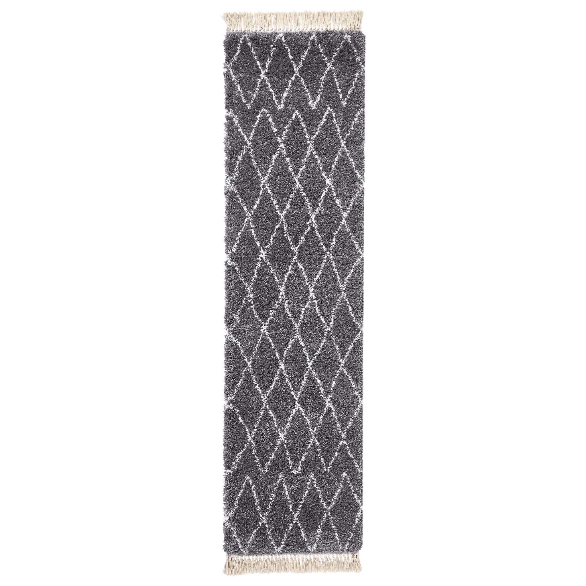 Edie Boho Diamond Shaggy Rug - Image 19