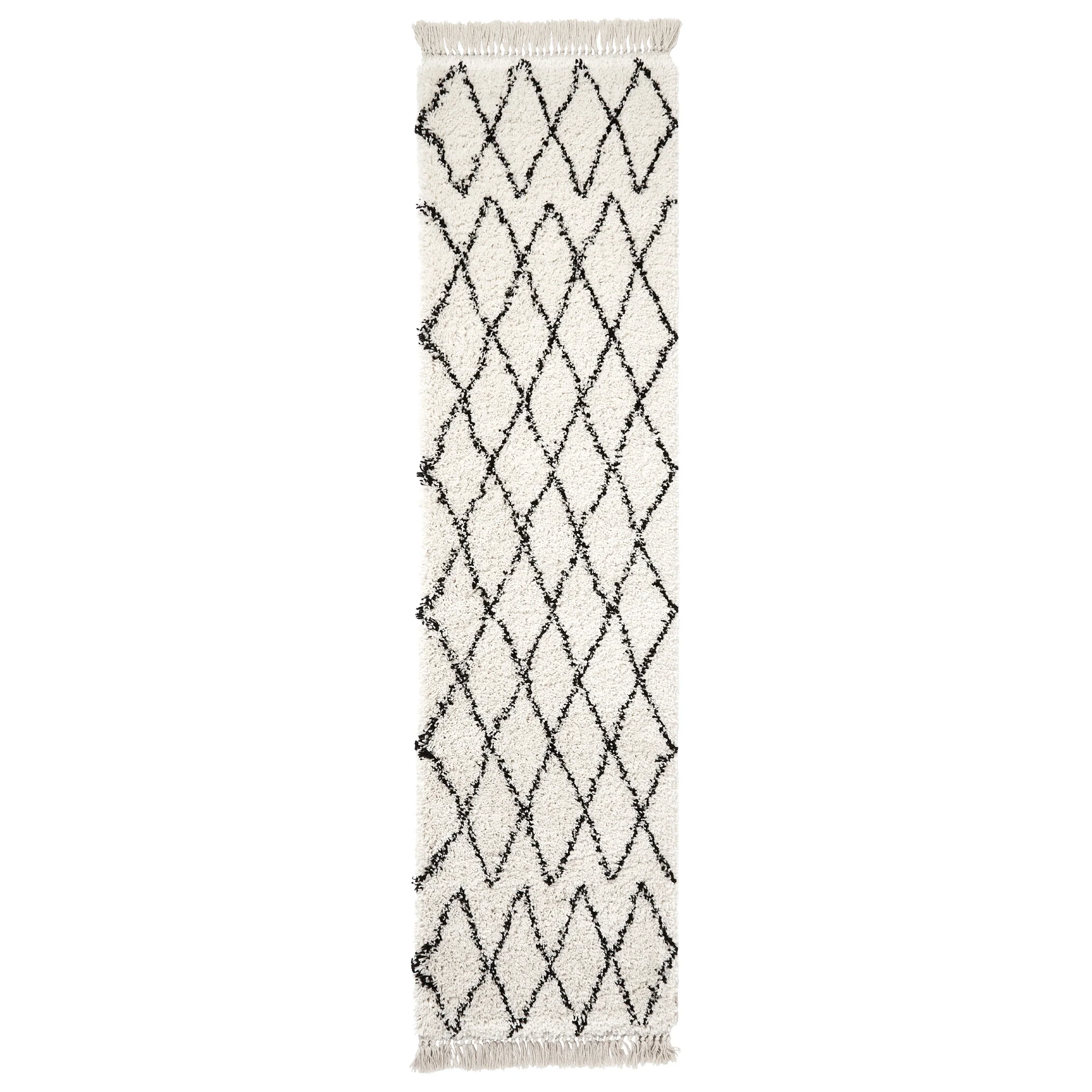 Edie Boho Diamond Shaggy Rug - Image 28