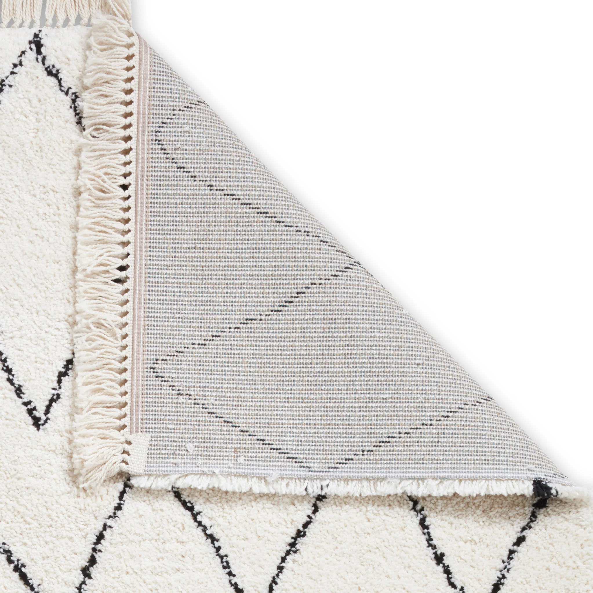 Edie Boho Diamond Shaggy Rug - Image 36