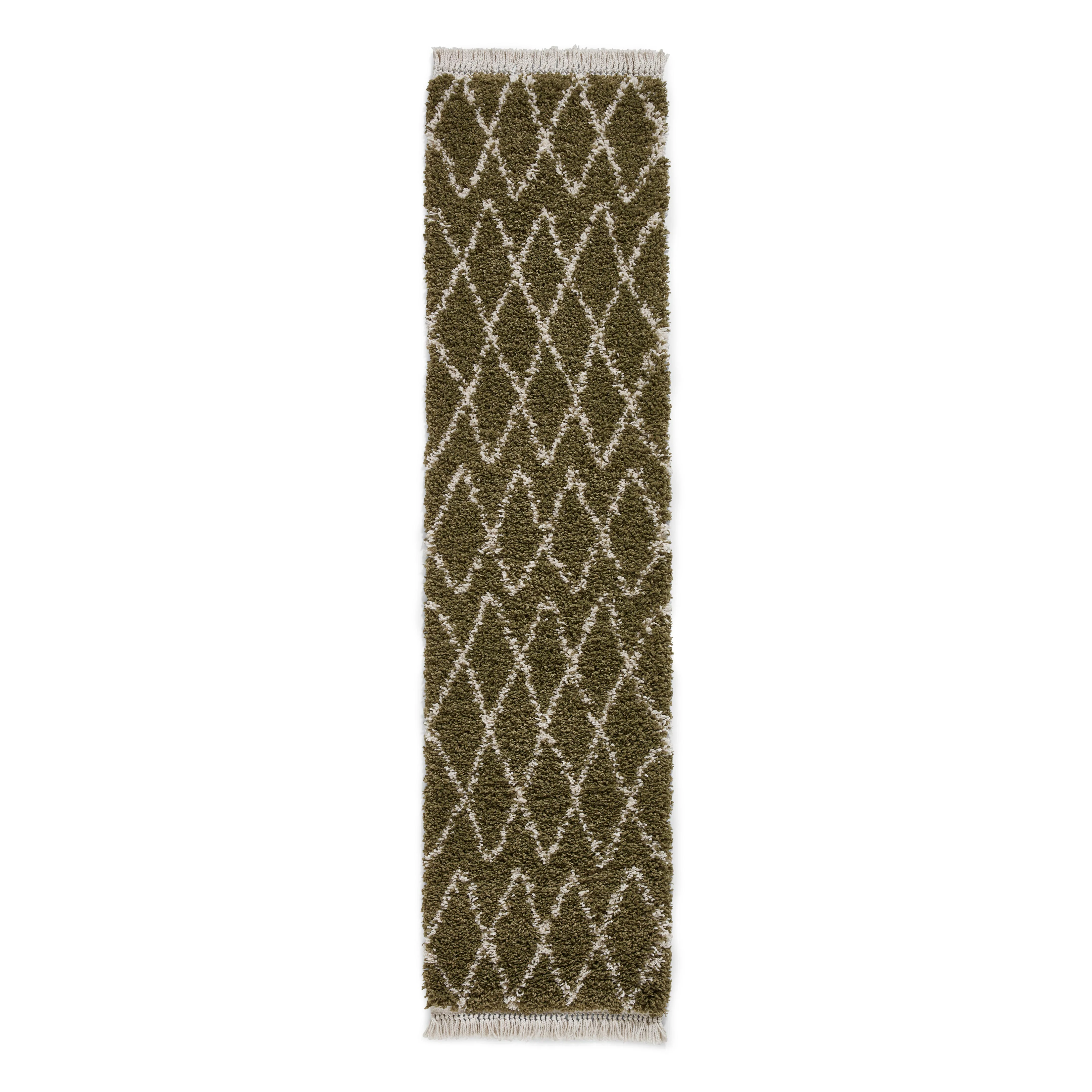 Edie Boho Diamond Shaggy Rug - Image 37