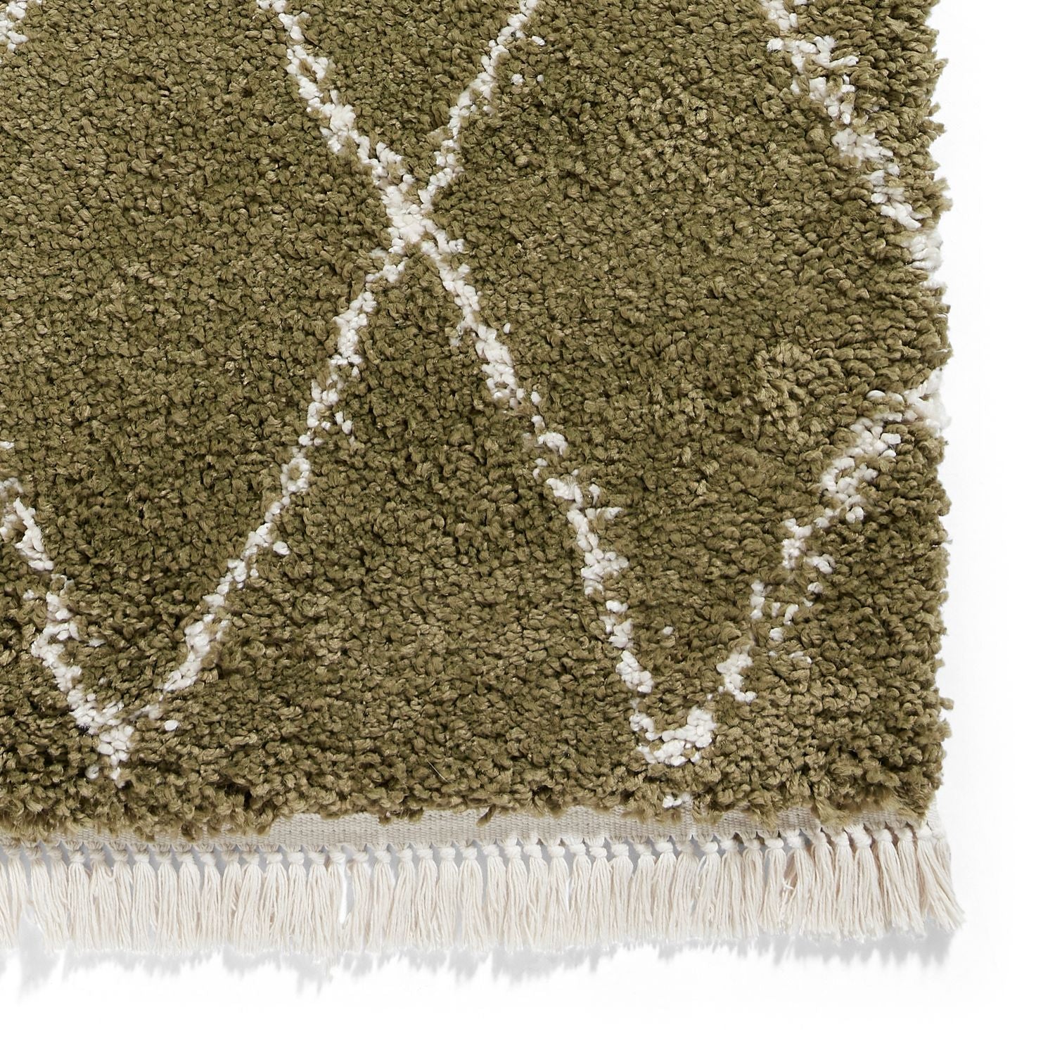 Edie Boho Diamond Shaggy Rug - Image 43