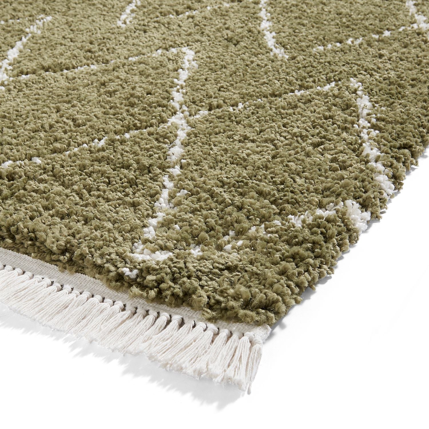 Edie Boho Diamond Shaggy Rug - Image 45