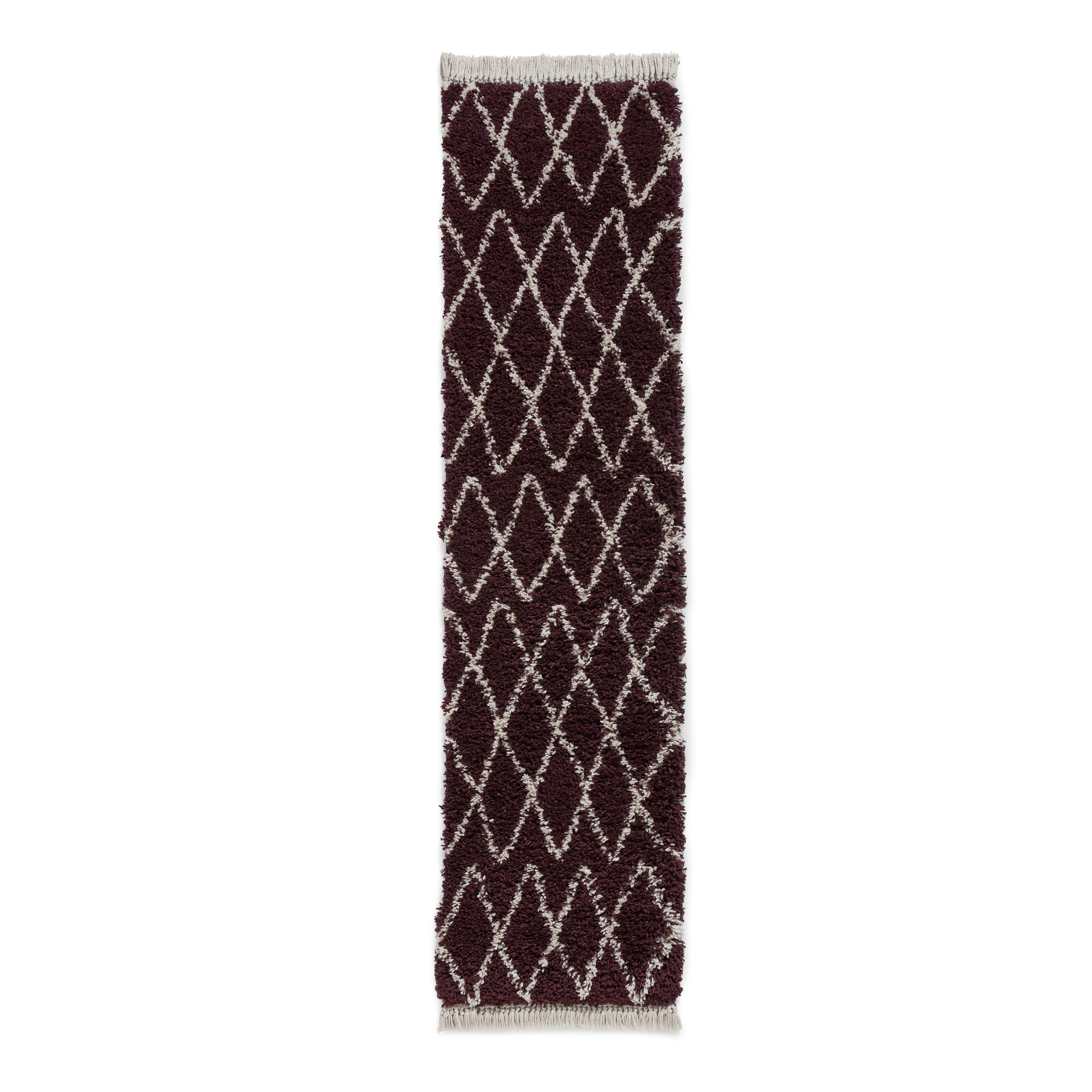 Edie Boho Diamond Shaggy Rug - Image 48