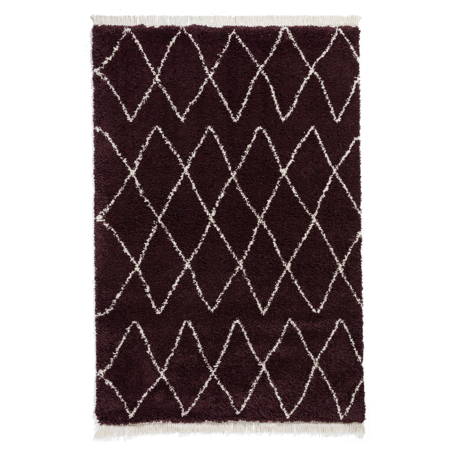 Edie Boho Diamond Shaggy Rug - Image 50