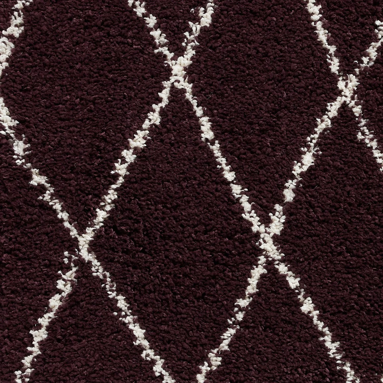 Edie Boho Diamond Shaggy Rug - Image 55