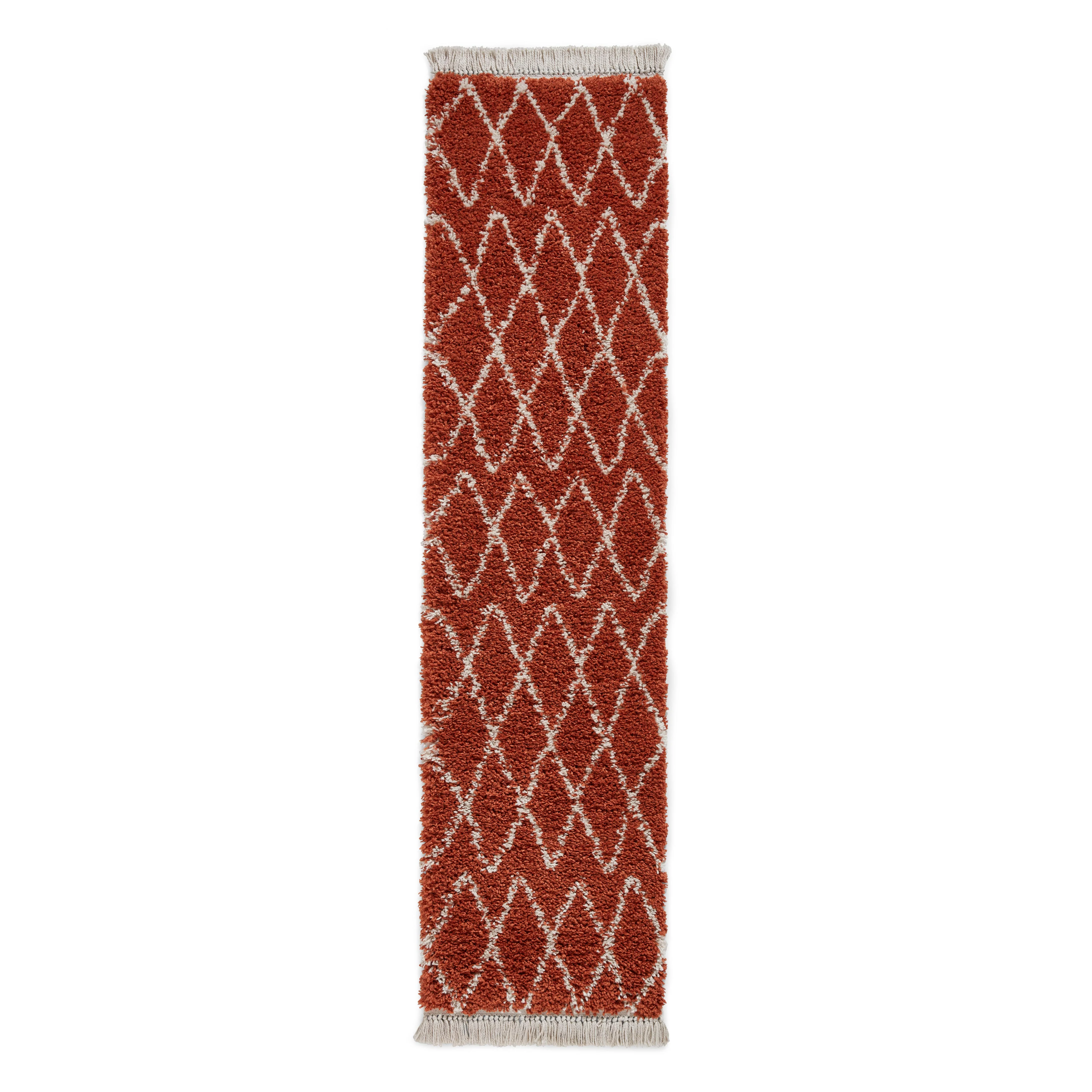 Edie Boho Diamond Shaggy Rug - Image 59