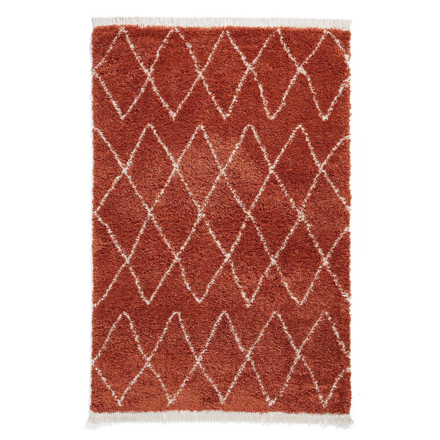 Edie Boho Diamond Shaggy Rug - Image 61
