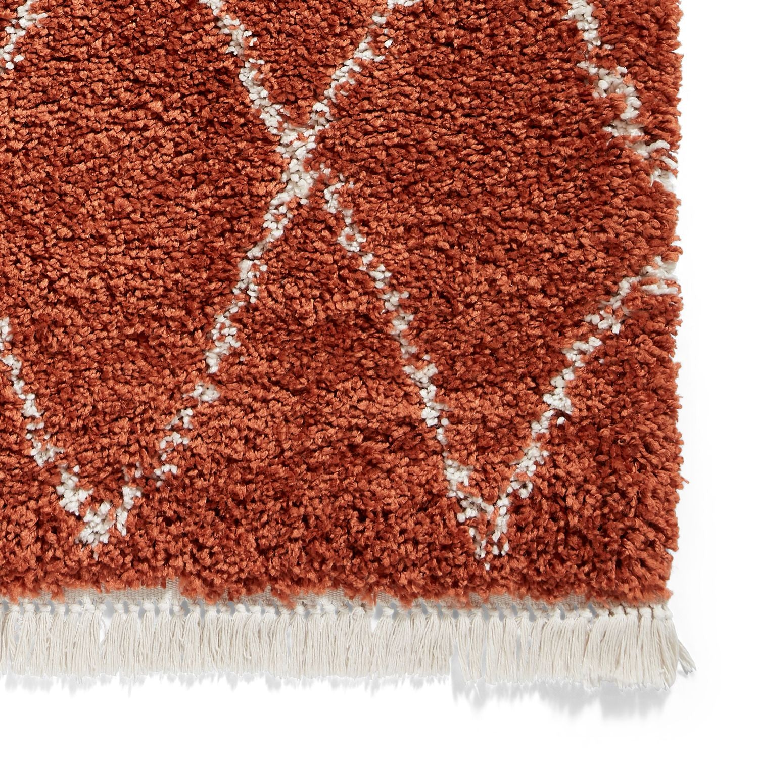 Edie Boho Diamond Shaggy Rug - Image 65