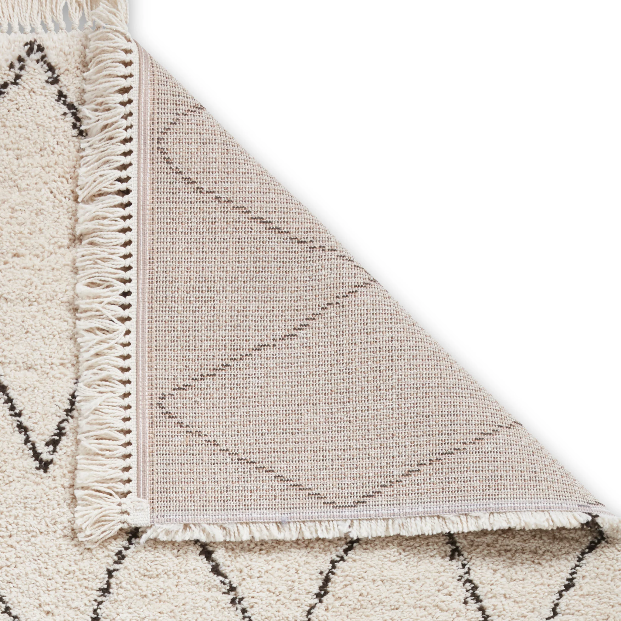 Edie Boho Diamond Shaggy Rug - Image 9