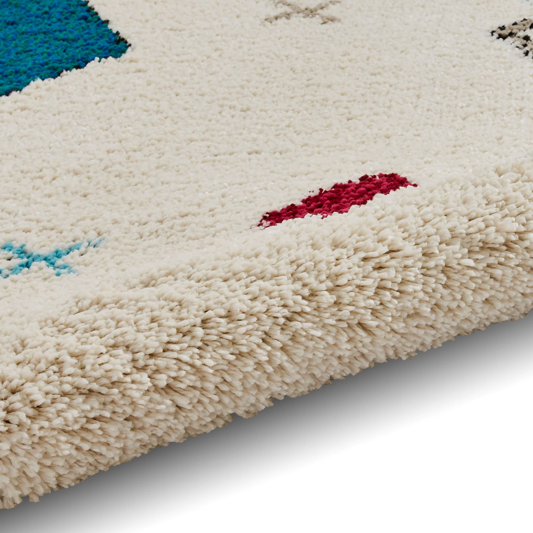 Edie Boho Multi Coloured Diamond Rug - Image 4