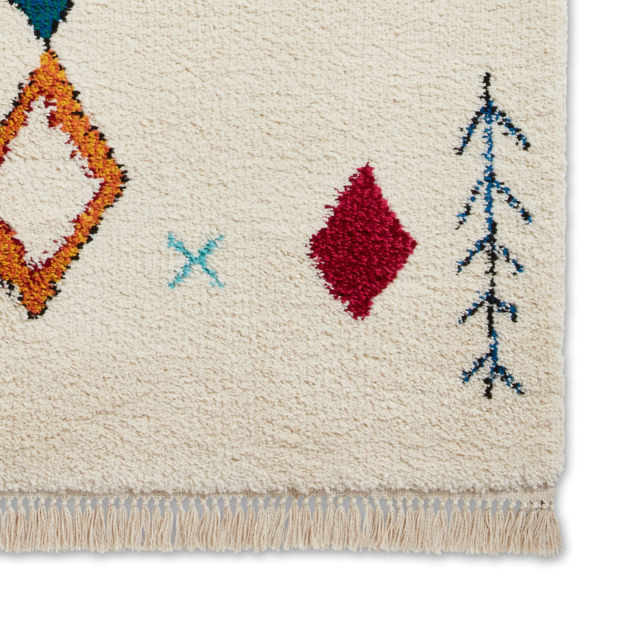 Edie Boho Multi Coloured Diamond Rug - Image 6