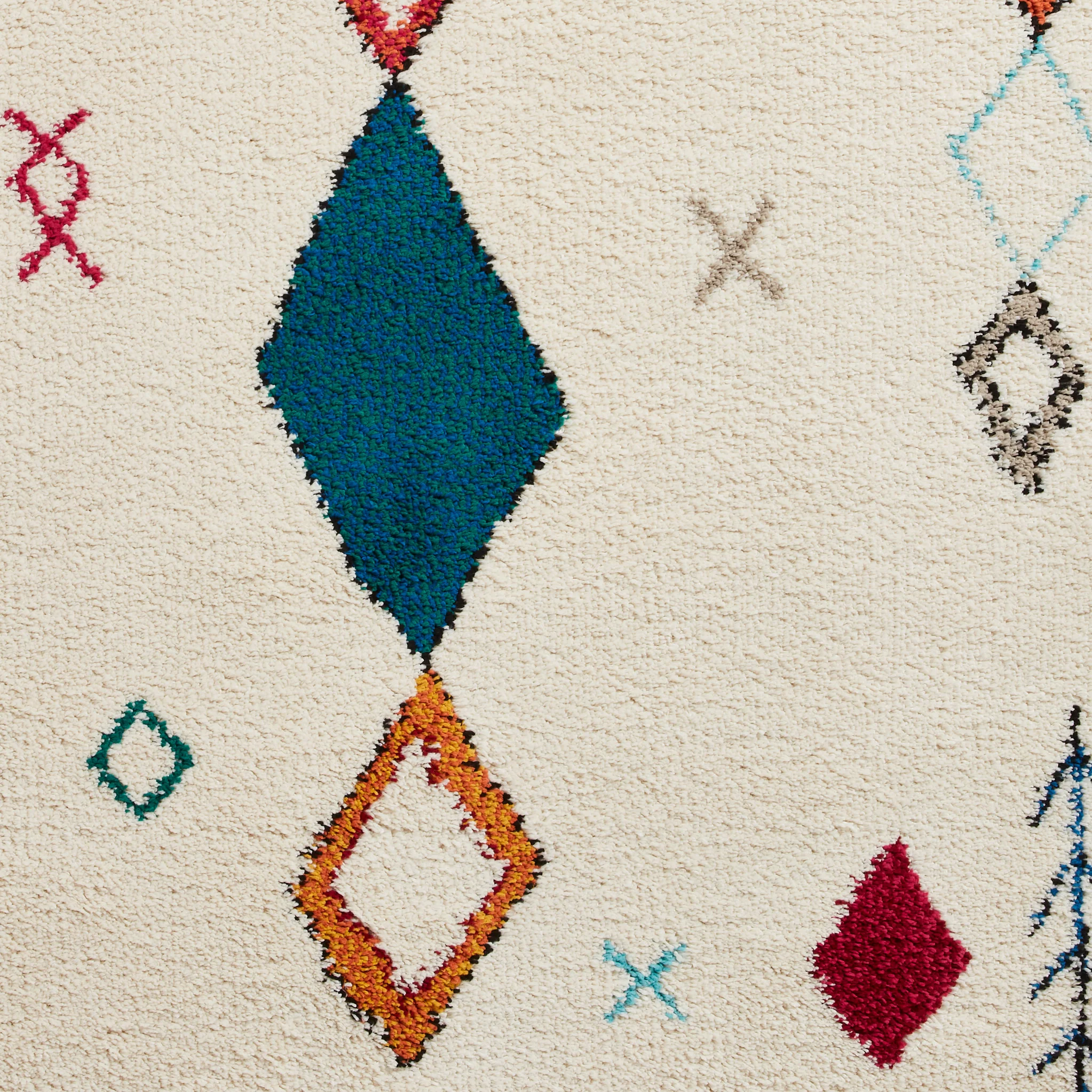 Edie Boho Multi Coloured Diamond Rug - Image 7