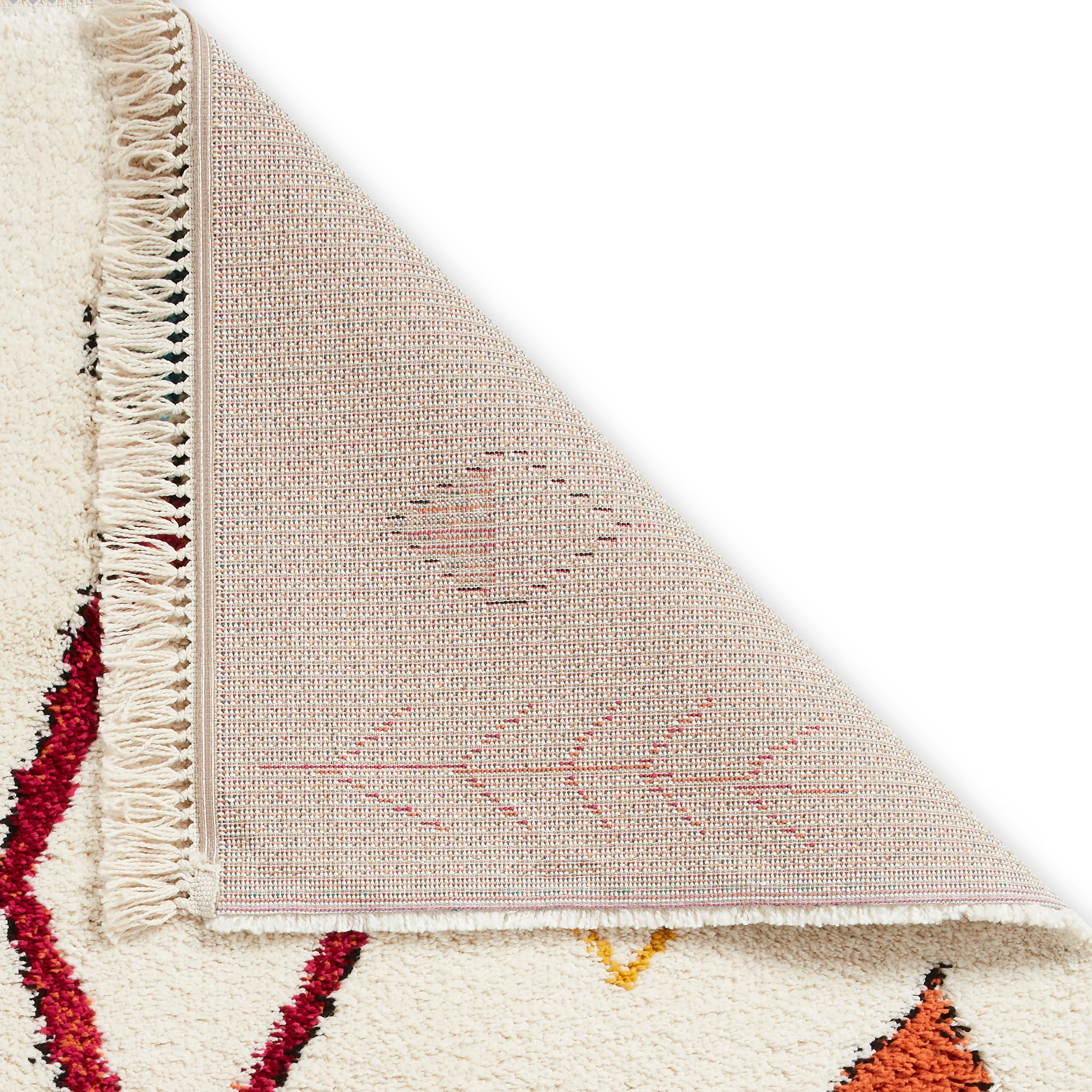Edie Boho Multi Coloured Diamond Rug - Image 8