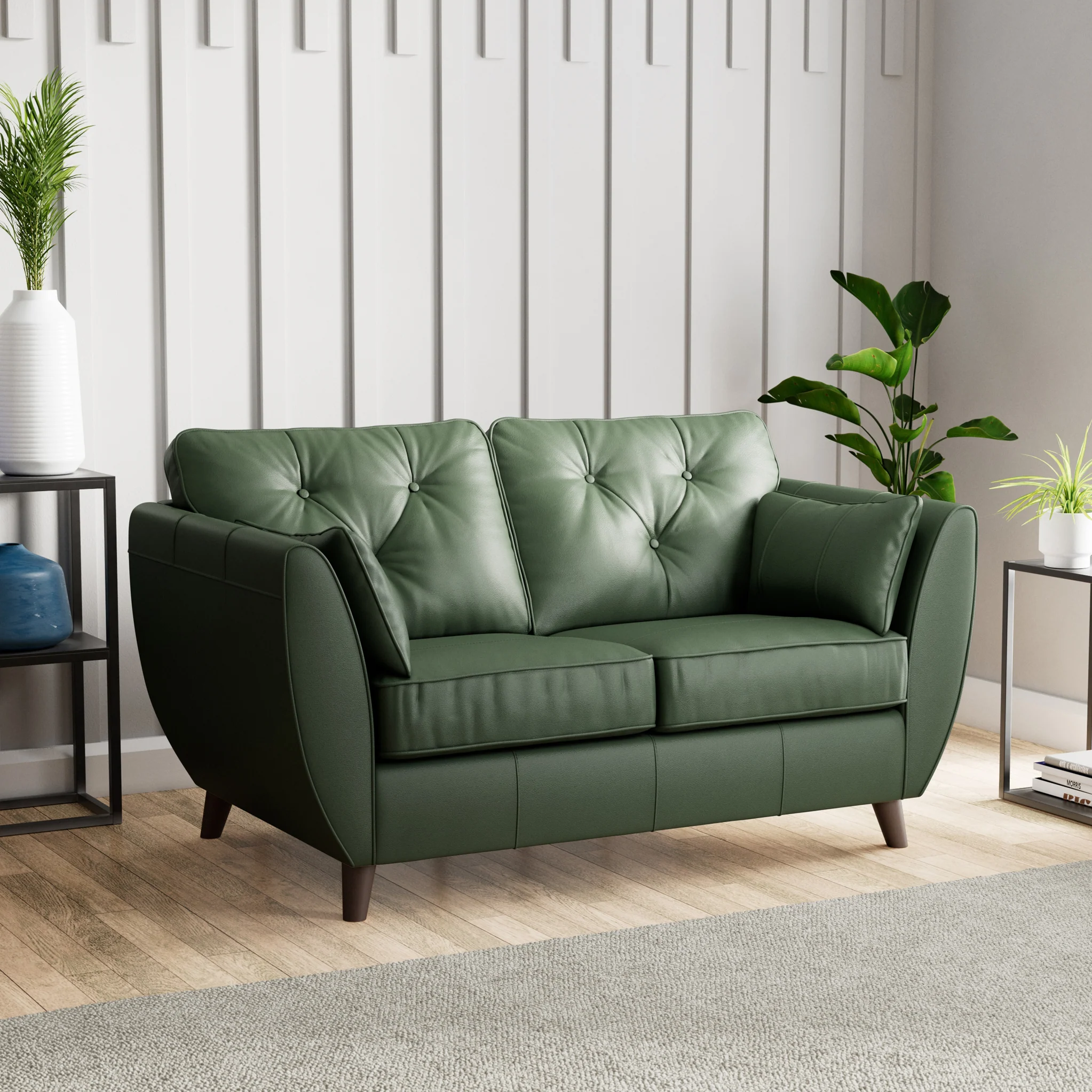 Edison Leather 2 Seater Sofa - Image 16
