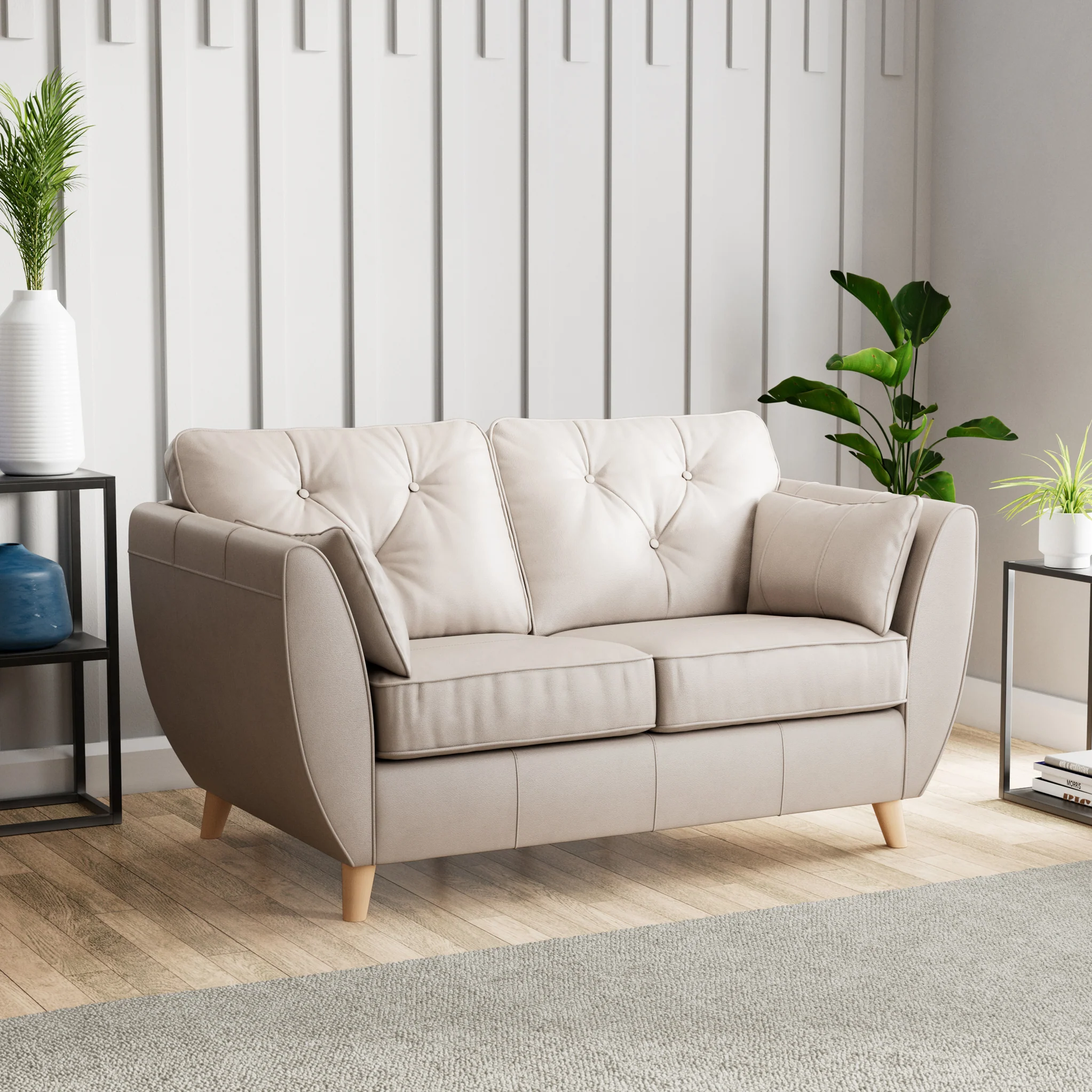 Edison Leather 2 Seater Sofa - Image 2