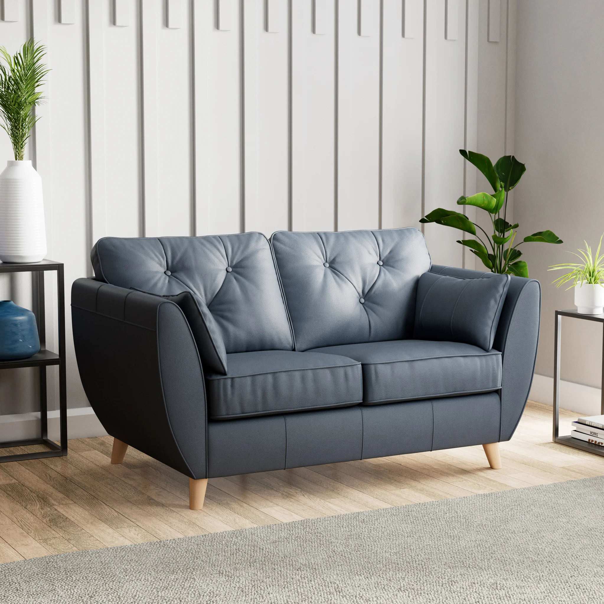 Edison Leather 2 Seater Sofa - Image 22