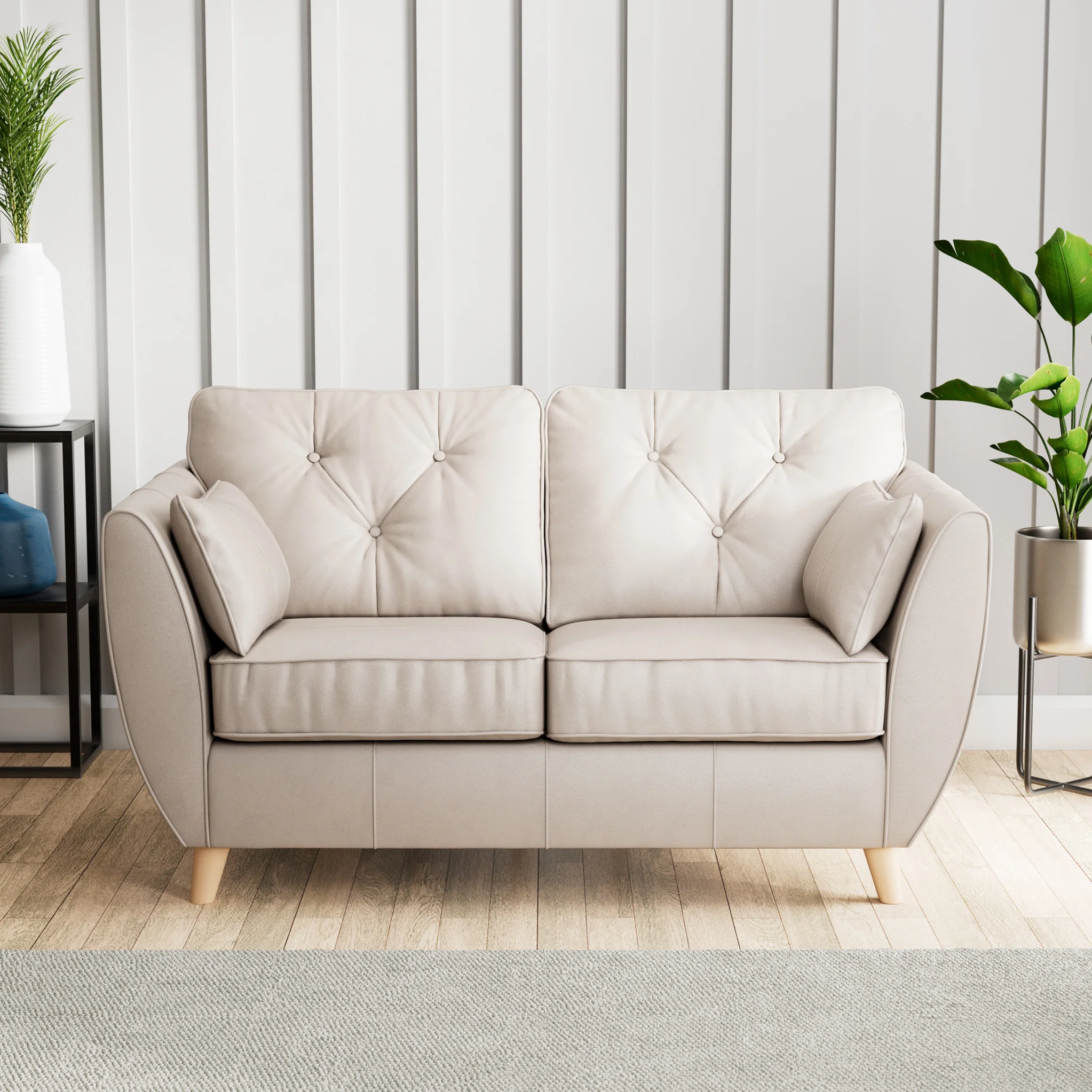 Edison Leather 2 Seater Sofa - Image 3