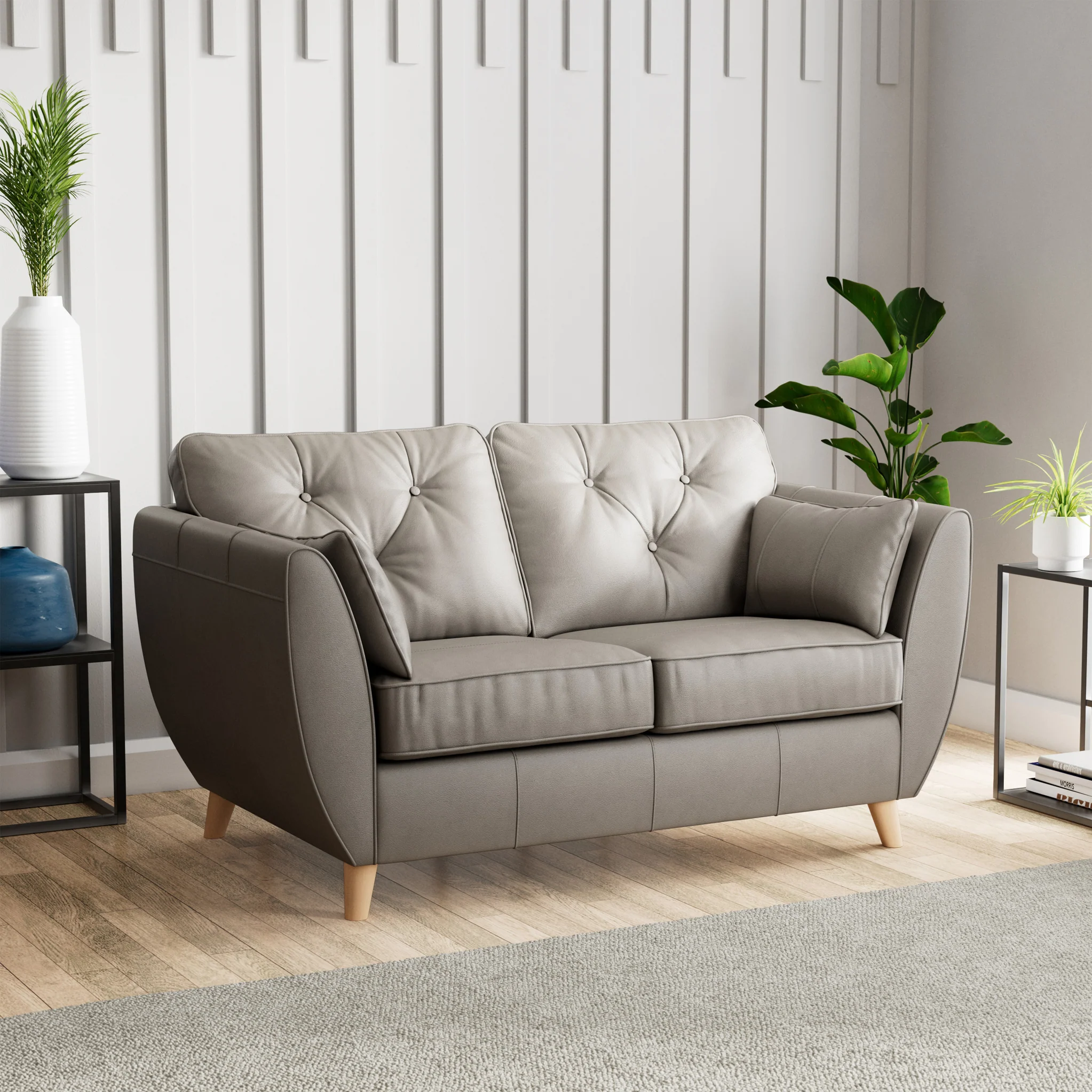 Edison Leather 2 Seater Sofa - Image 32
