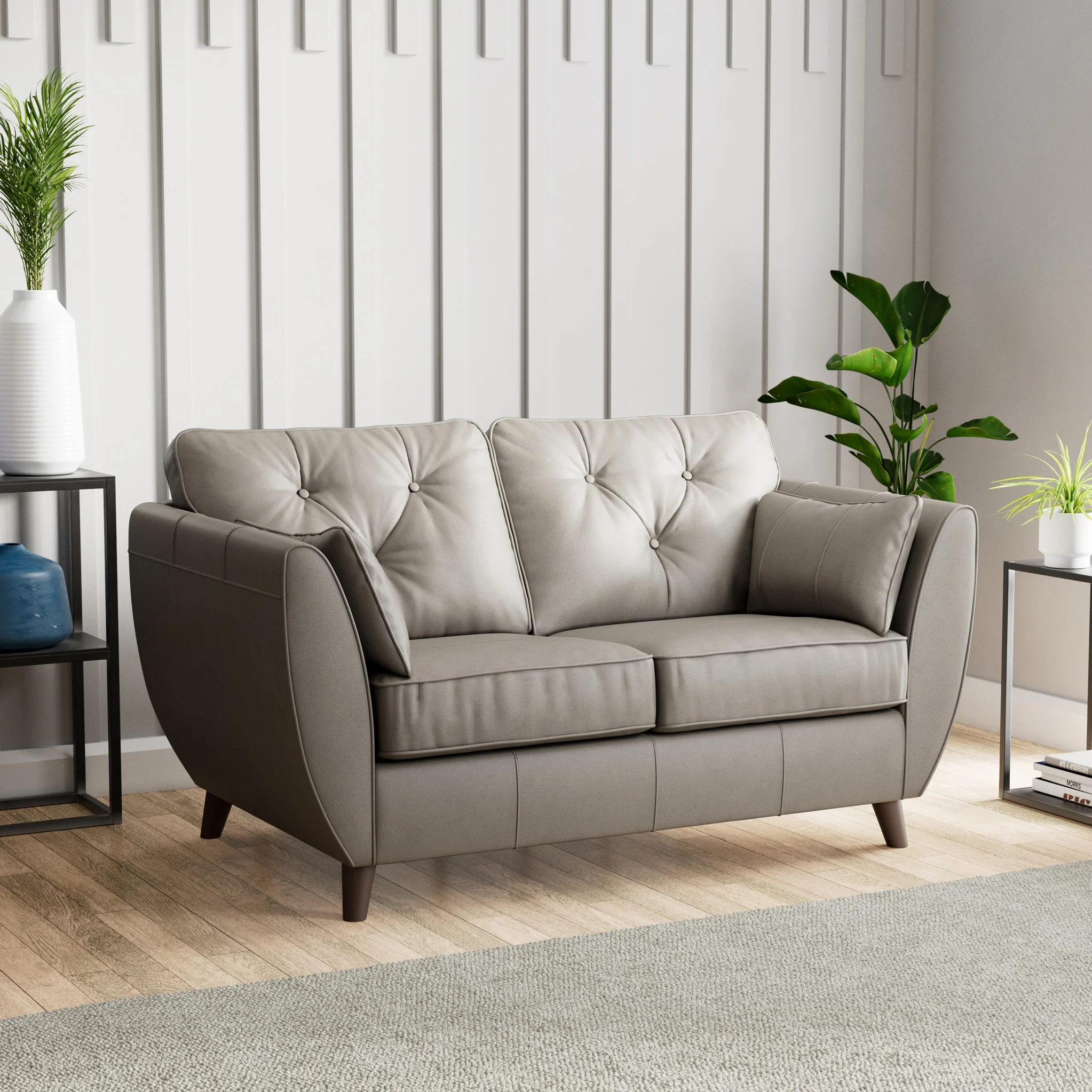 Edison Leather 2 Seater Sofa - Image 37
