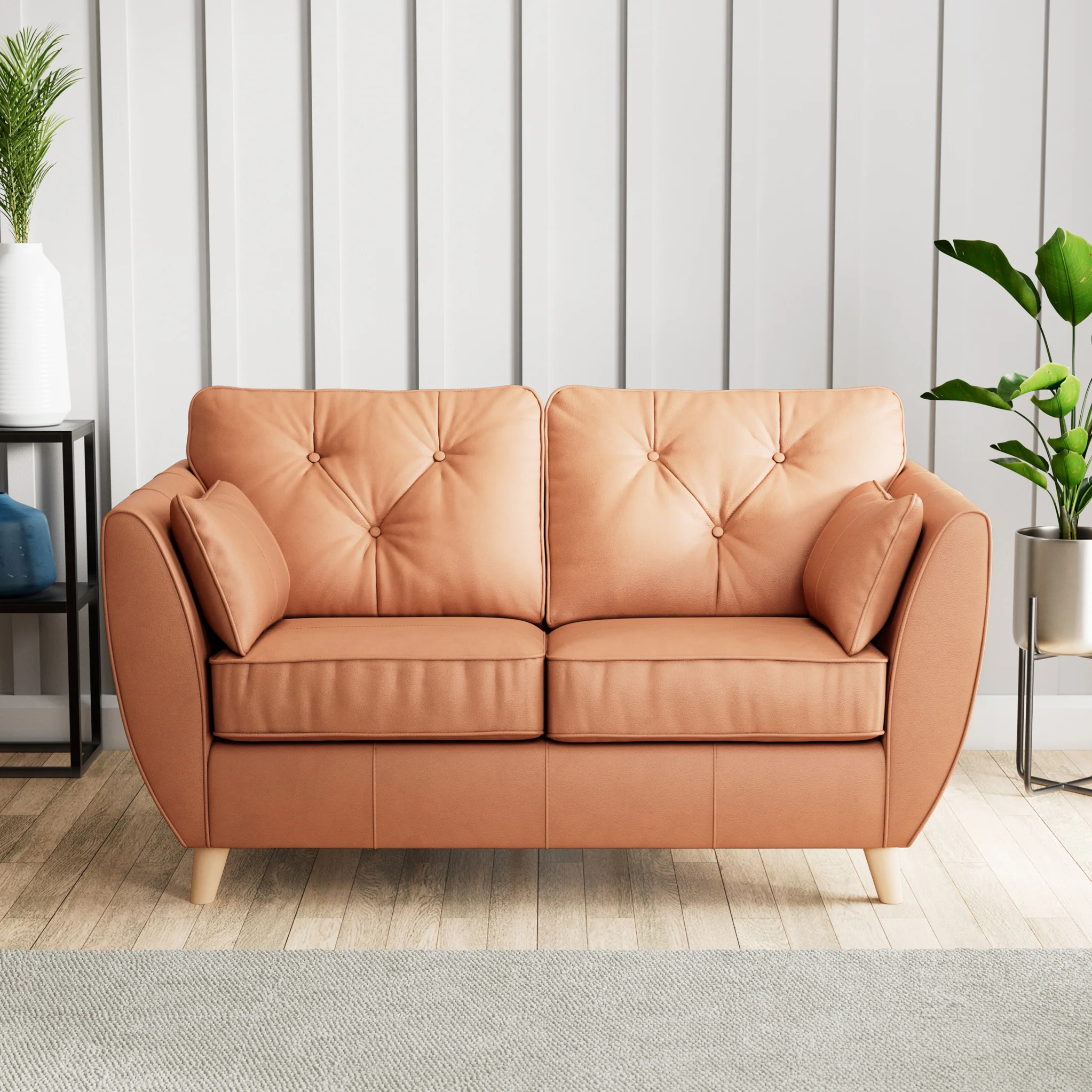 Edison Leather 2 Seater Sofa - Image 44