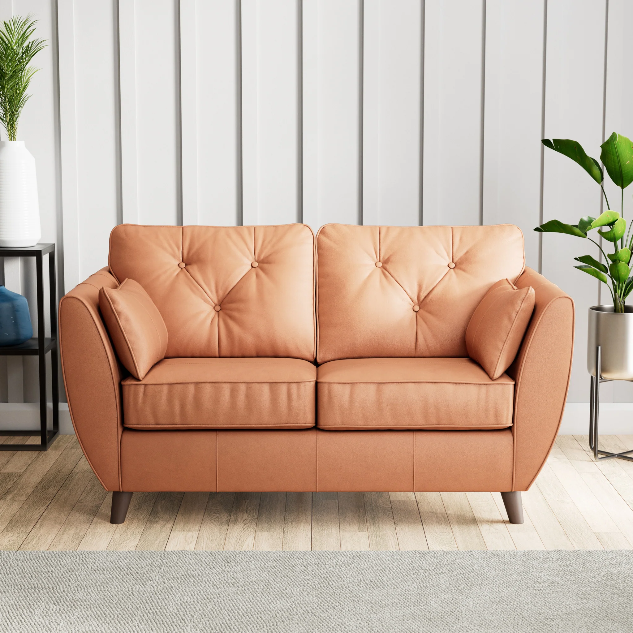 Edison Leather 2 Seater Sofa - Image 48