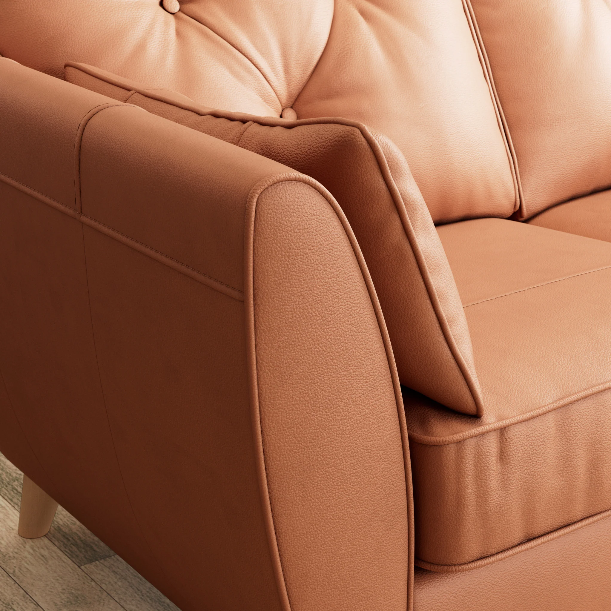 Edison Leather 2 Seater Sofa - Image 51