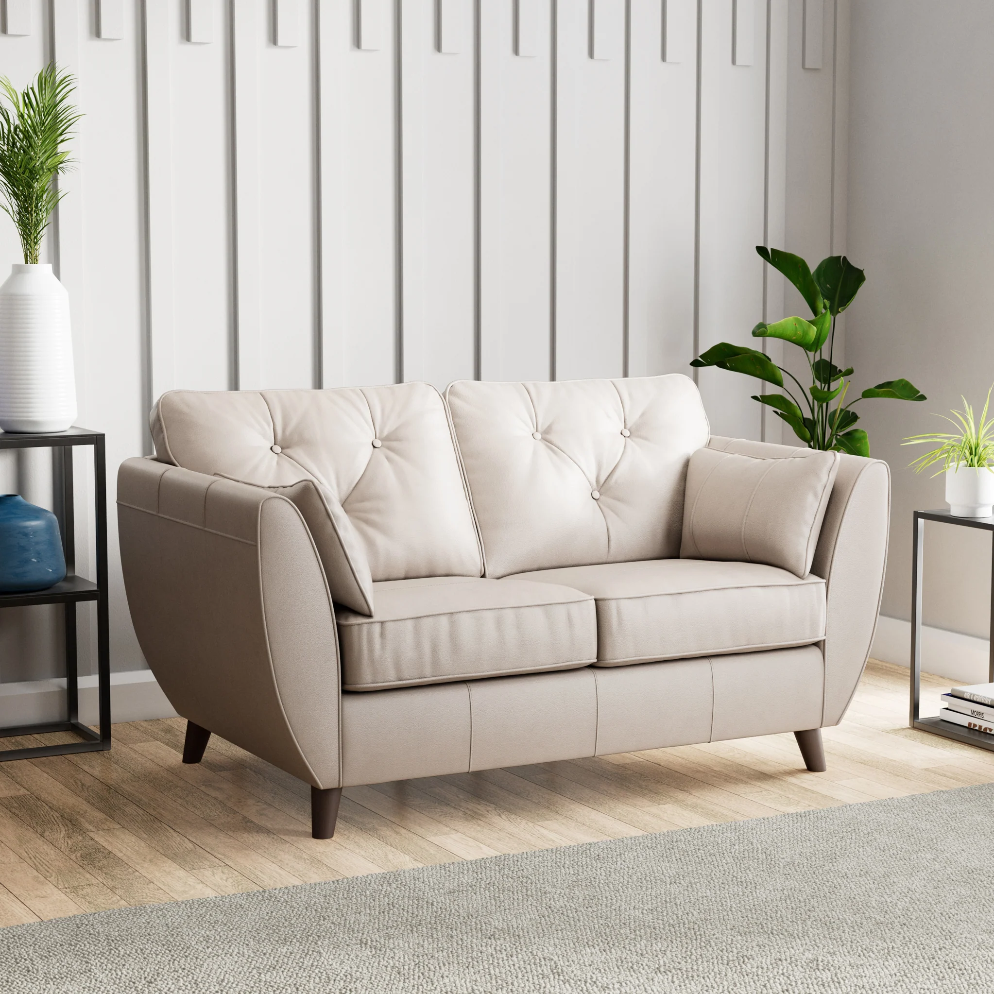 Edison Leather 2 Seater Sofa - Image 6