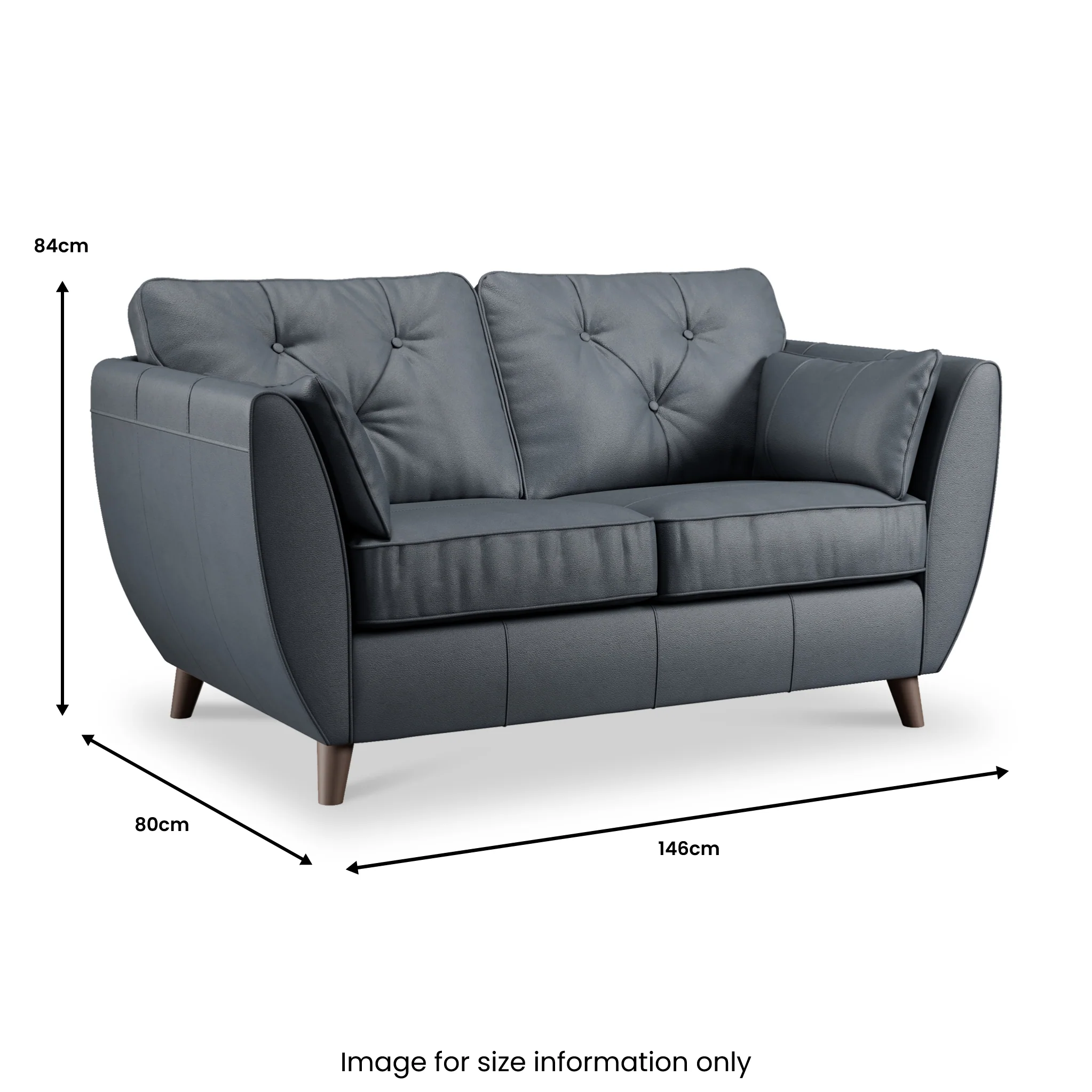 Edison Leather 2 Seater Sofa - Image 62
