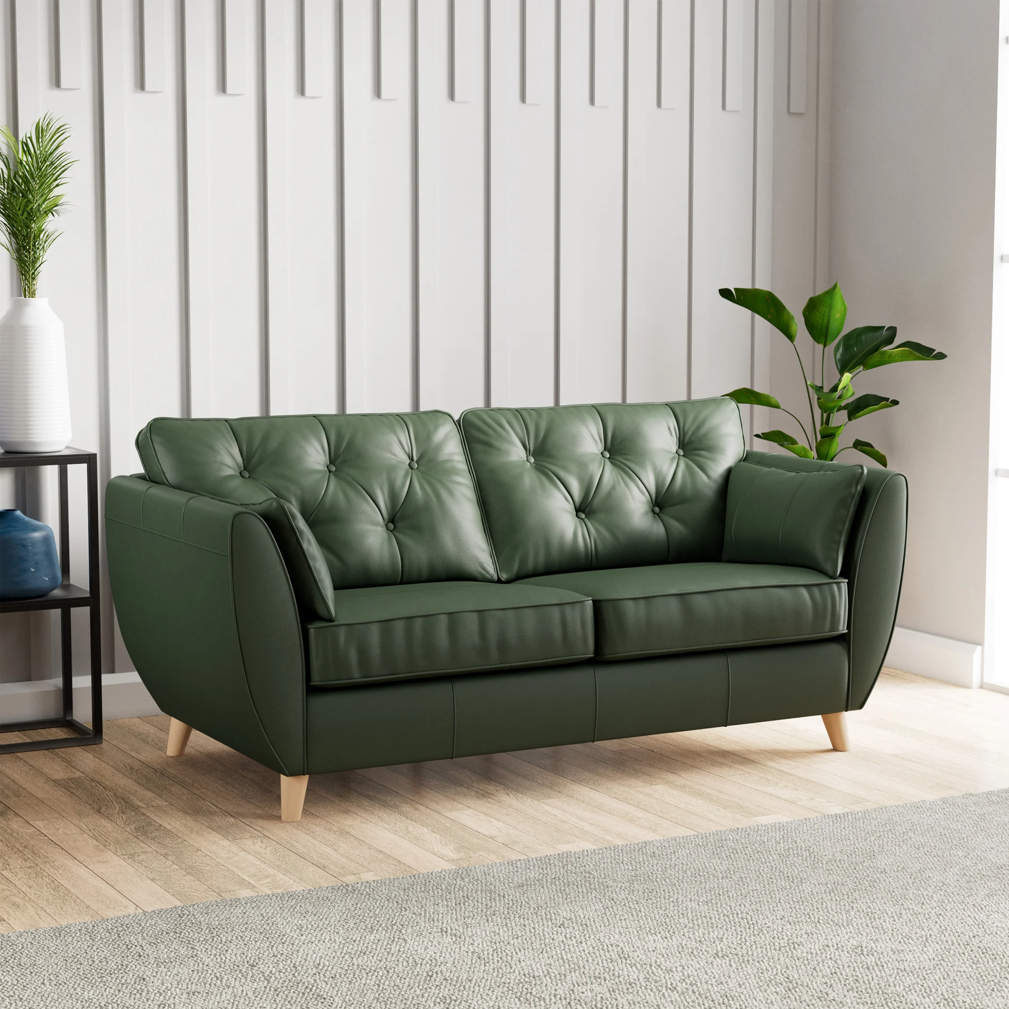 Edison Leather 3 Seater Sofa - Image 12
