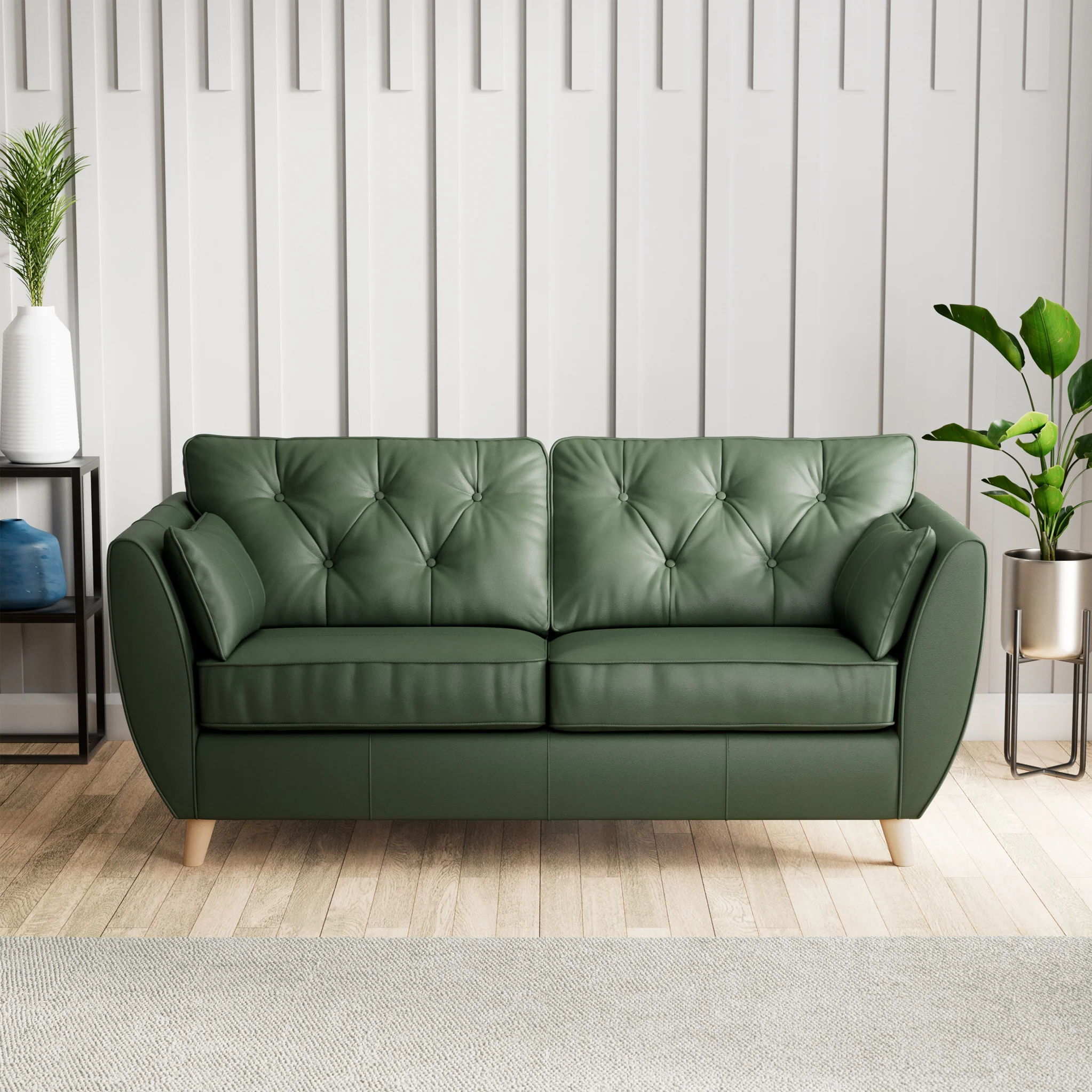 Edison Leather 3 Seater Sofa - Image 13